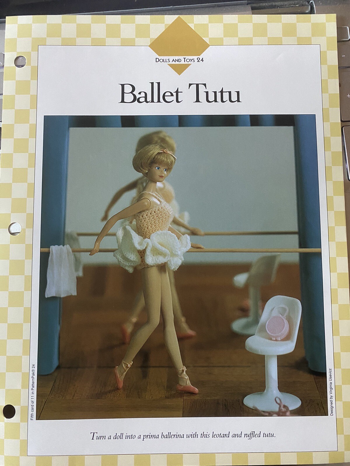 BALLET TUTU Fashion doll Outfit VANNA'S CROCHET PATTERN INSTRUCTIONS