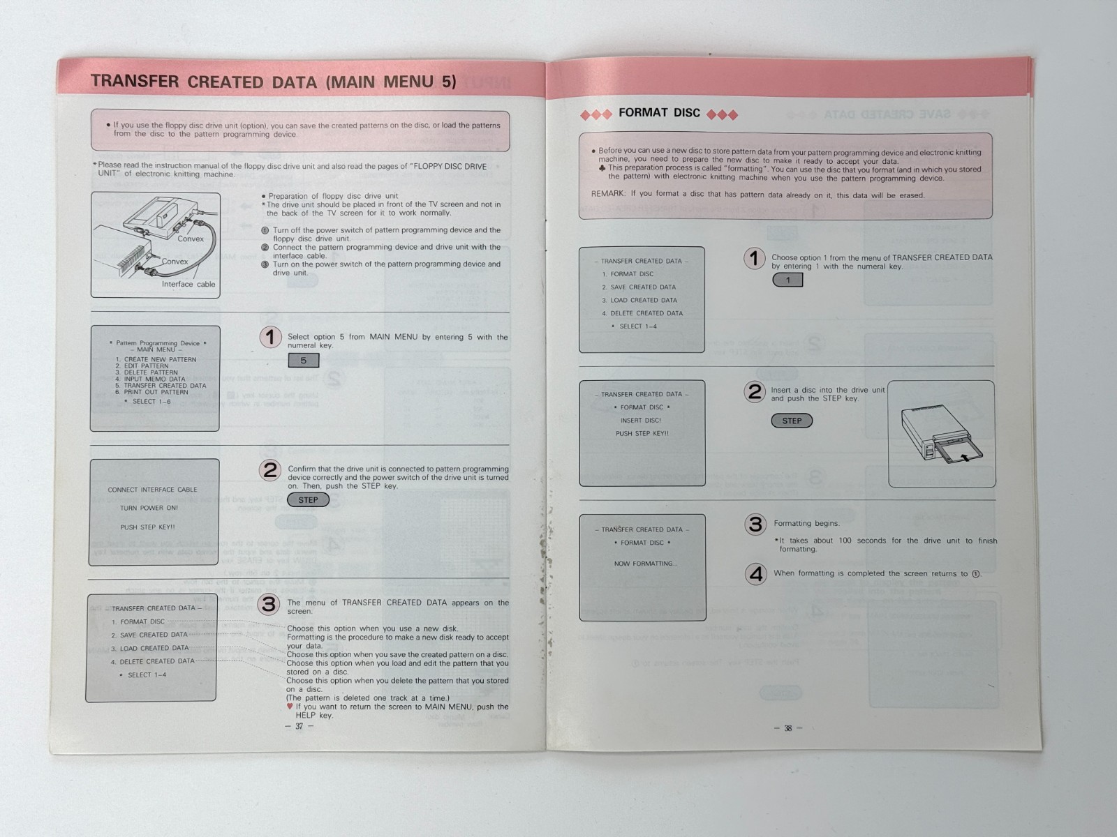 KNITKING Brother Instruction Book for Pattern Programming Device PPD-100, manual