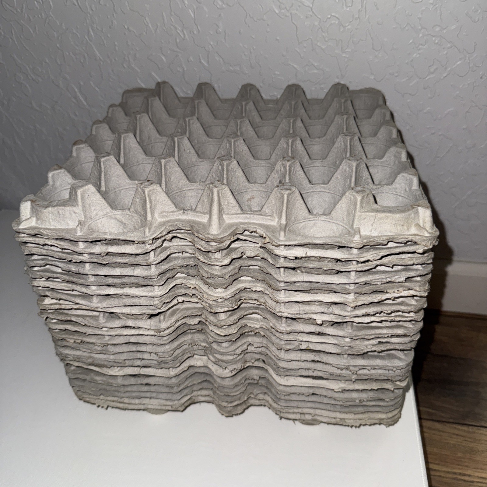 20 Egg Cartons Cardboard Trays Flats Holds 30 Eggs Crafts Hatching Bulk Lot