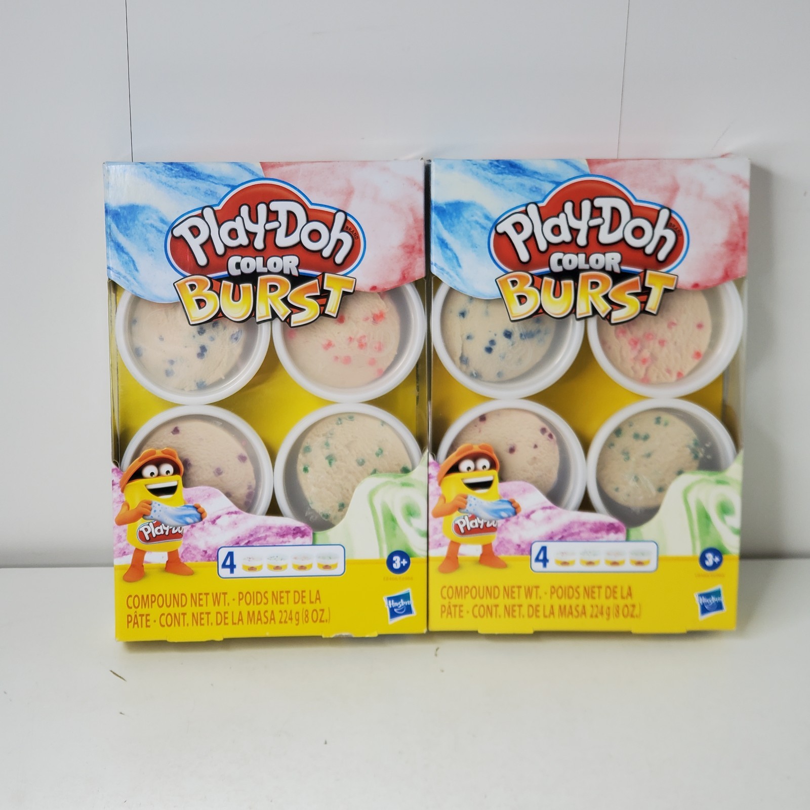 New Lot 2 Hasbro Play Doh Color Burst Pastel Color Ice Cream Style Pretend Candy