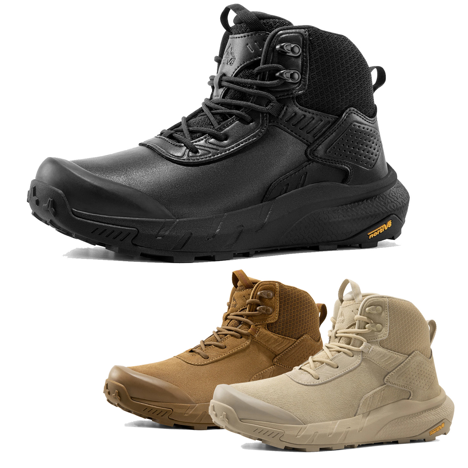 NORTIV 8 Men Waterproof Military Tactical Boots Lightweight Shoes Wide Size