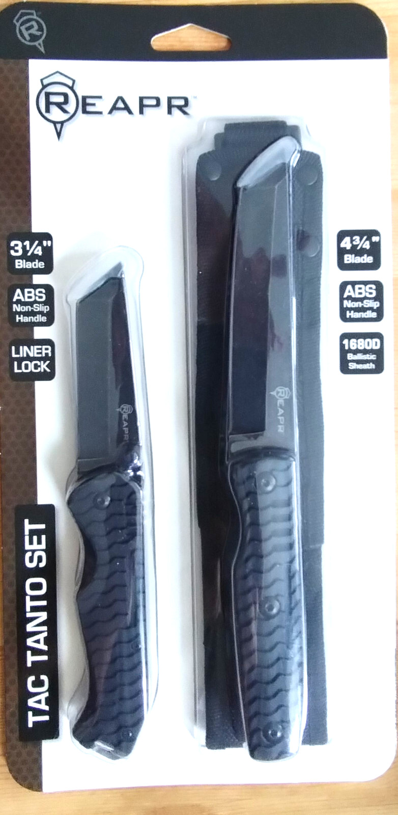 Reapr Tac Tanto Set 4.75" Fixed Knife and Tanto Folder 11008