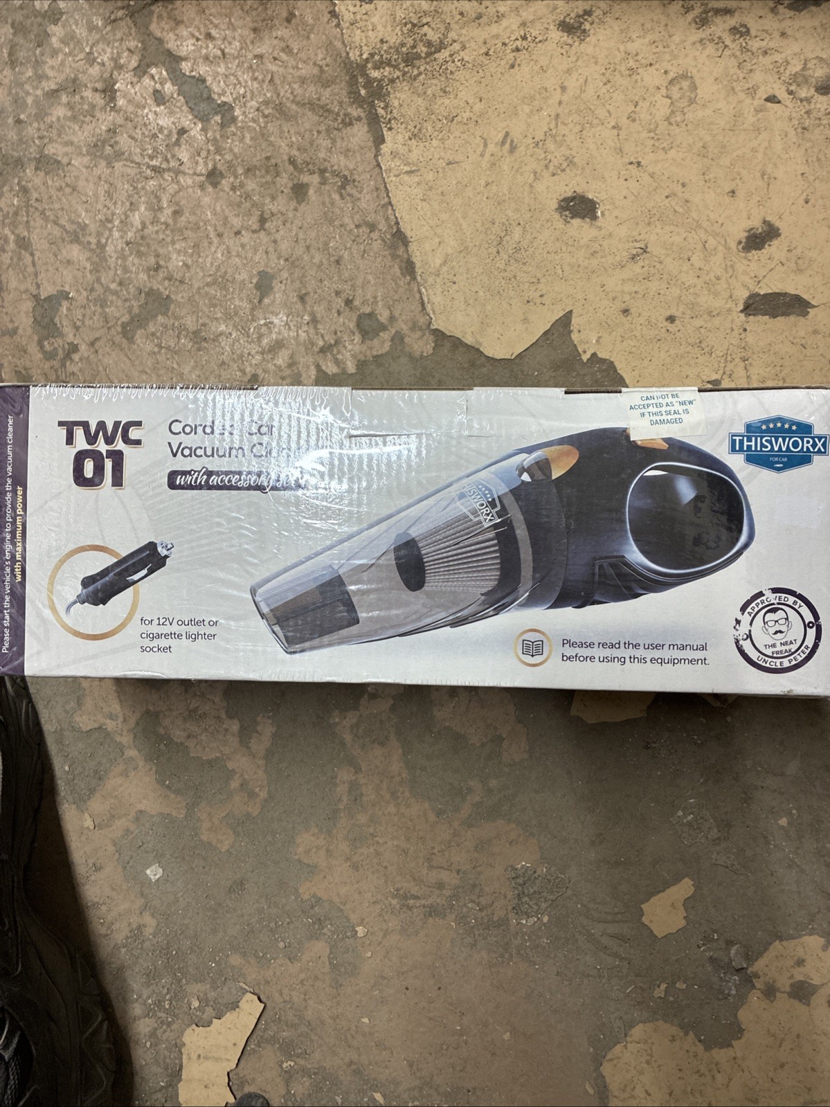THISWORX TWC-01 106W 12V Handheld Bagless Portable Vacuum Cleaner - Black