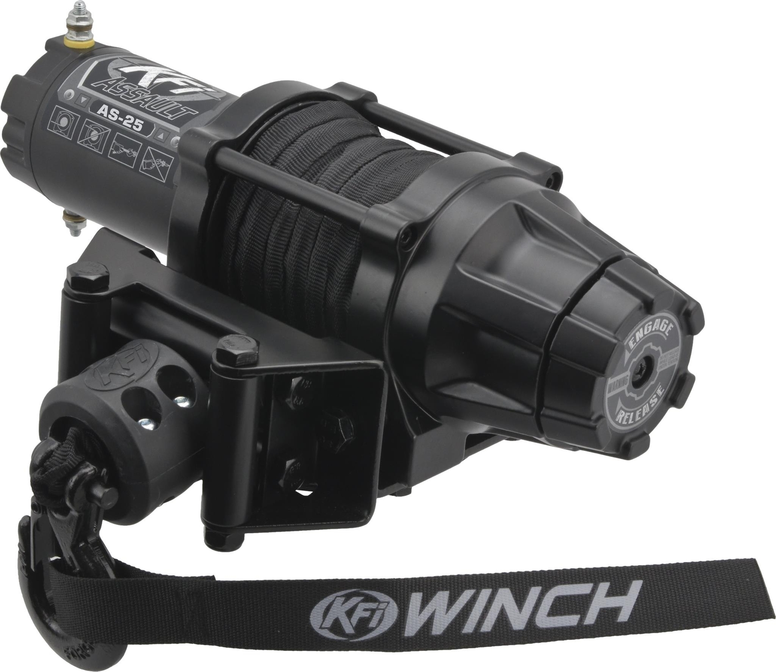 KFI AS-25 Assault Series Winch - 2500lb / Sythetic Rope for ATV