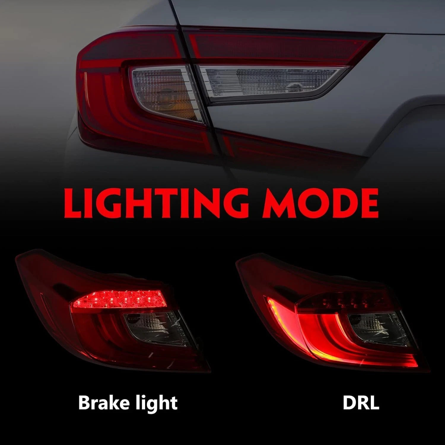 Tail Light for Accord 2018-2021 Outer Taillight Assembly Driver Side (Outer)