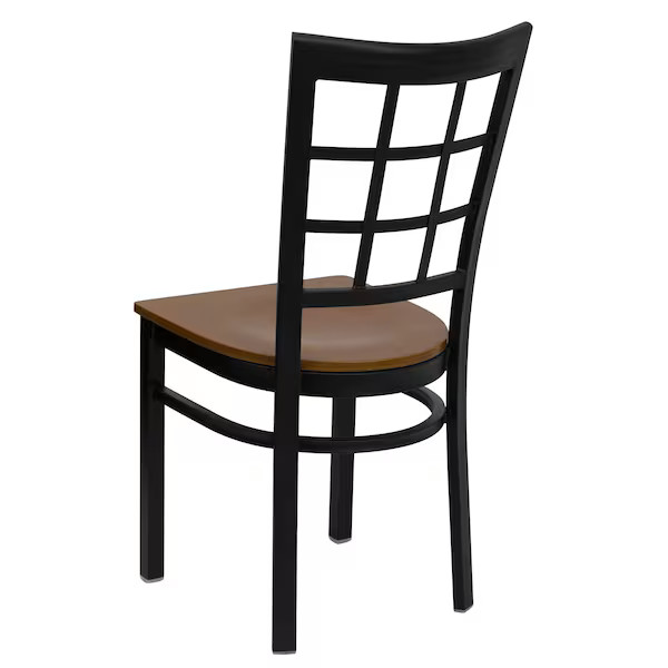 Flash Furniture Black Window Chair-Cherry Seat,PK2 2-XU-DG6Q3BWIN-CHYW-GG Flash