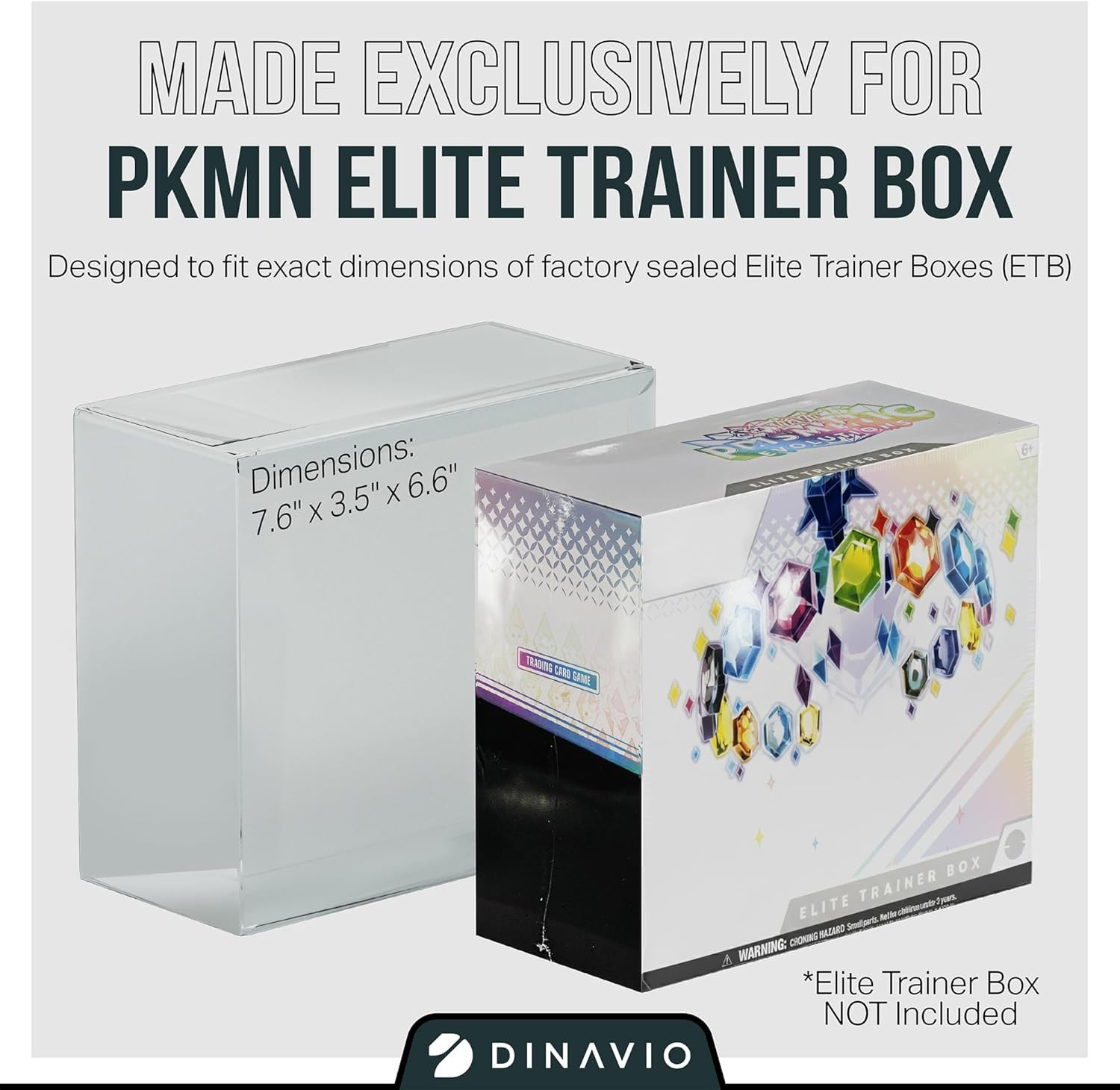 Dinavio Crafthouse PET Plastic ETB Protector Case 10 Pack - Elite Trainer Box