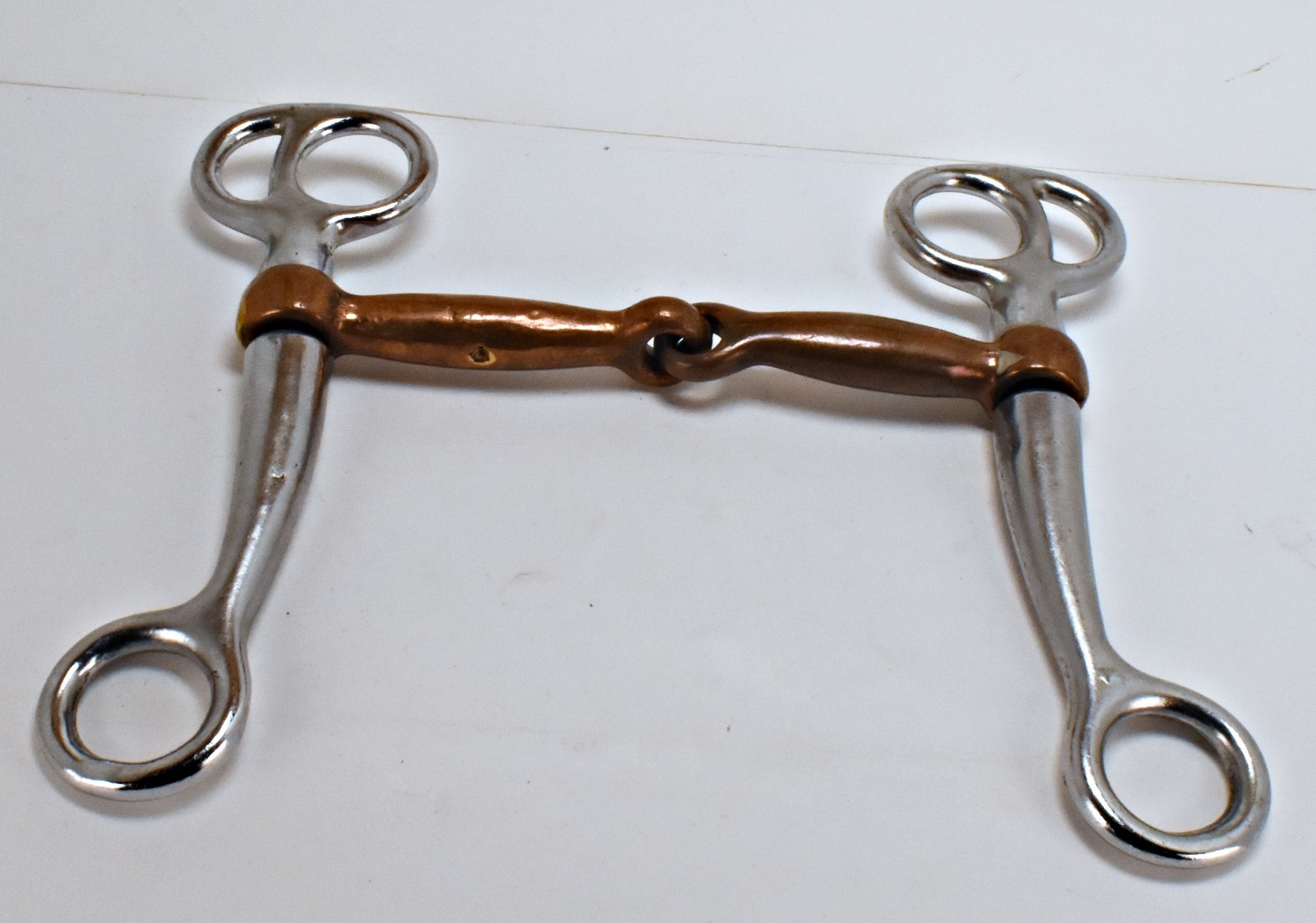 Western Horse Curb Bit Solid Copper Mullen Mouth Stainless Steel Cheeks Tack