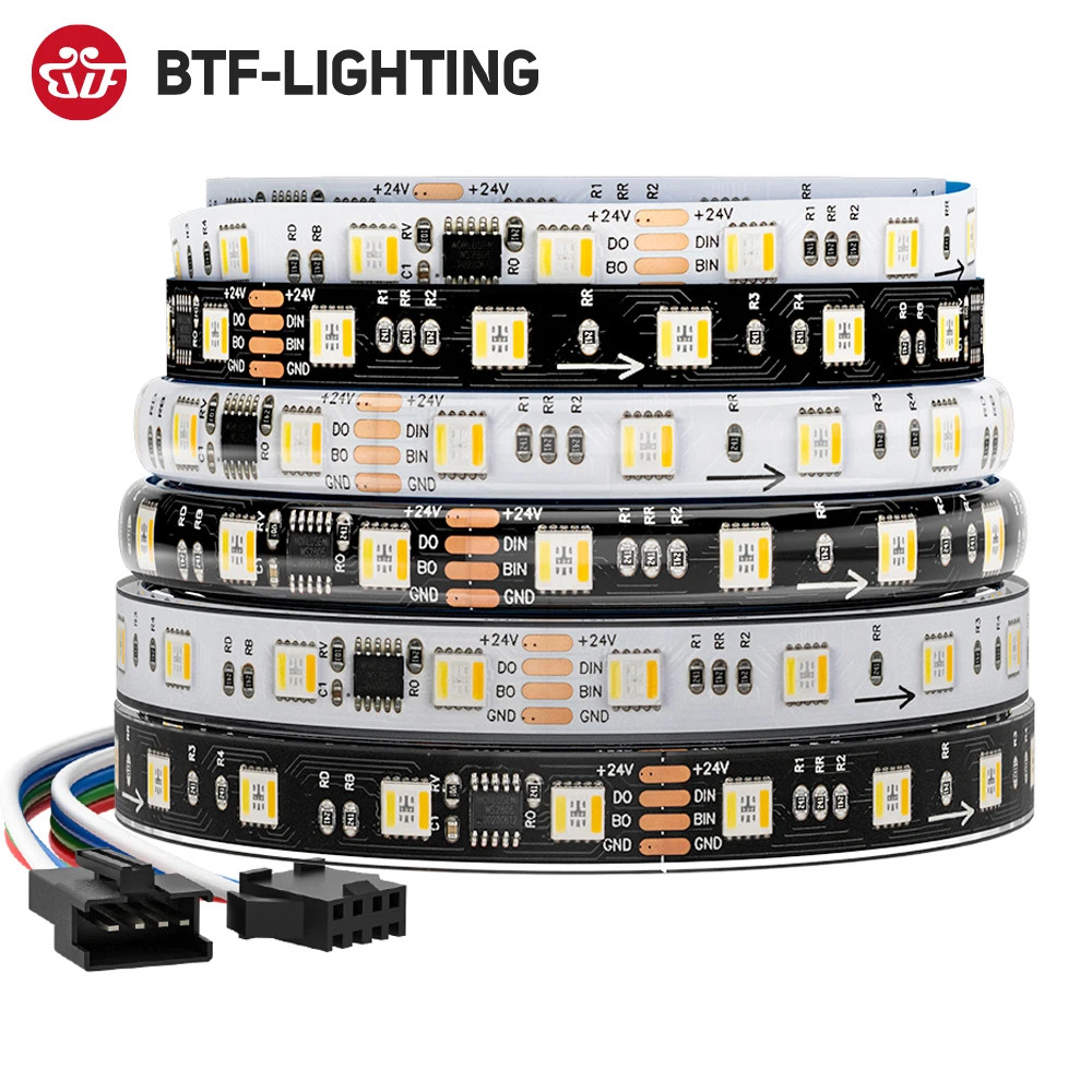 WS2805 Pixels LED Strip Light RGBCCT 5 in 1 Addressable LED Lights Dual Signal R