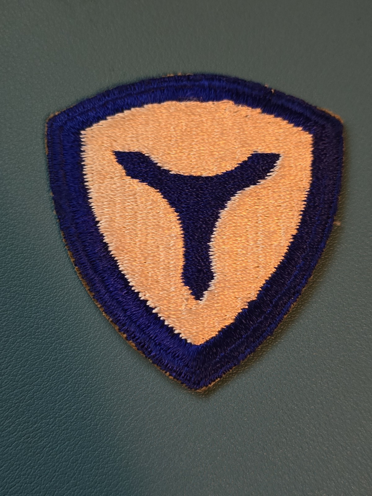 US Army 3rd Service Command Patch-Cut Edge-Snow Back-Vintage WW-II