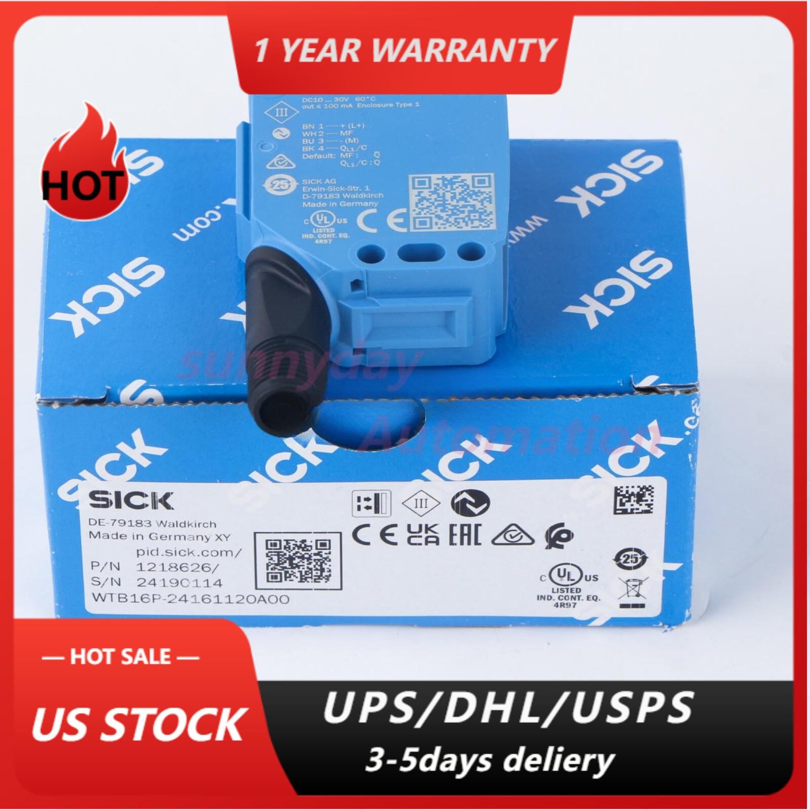 US FREE TAX  Sick WTB16P-24161120A00 WTB16P24161120A00 1218626 Photoelectric