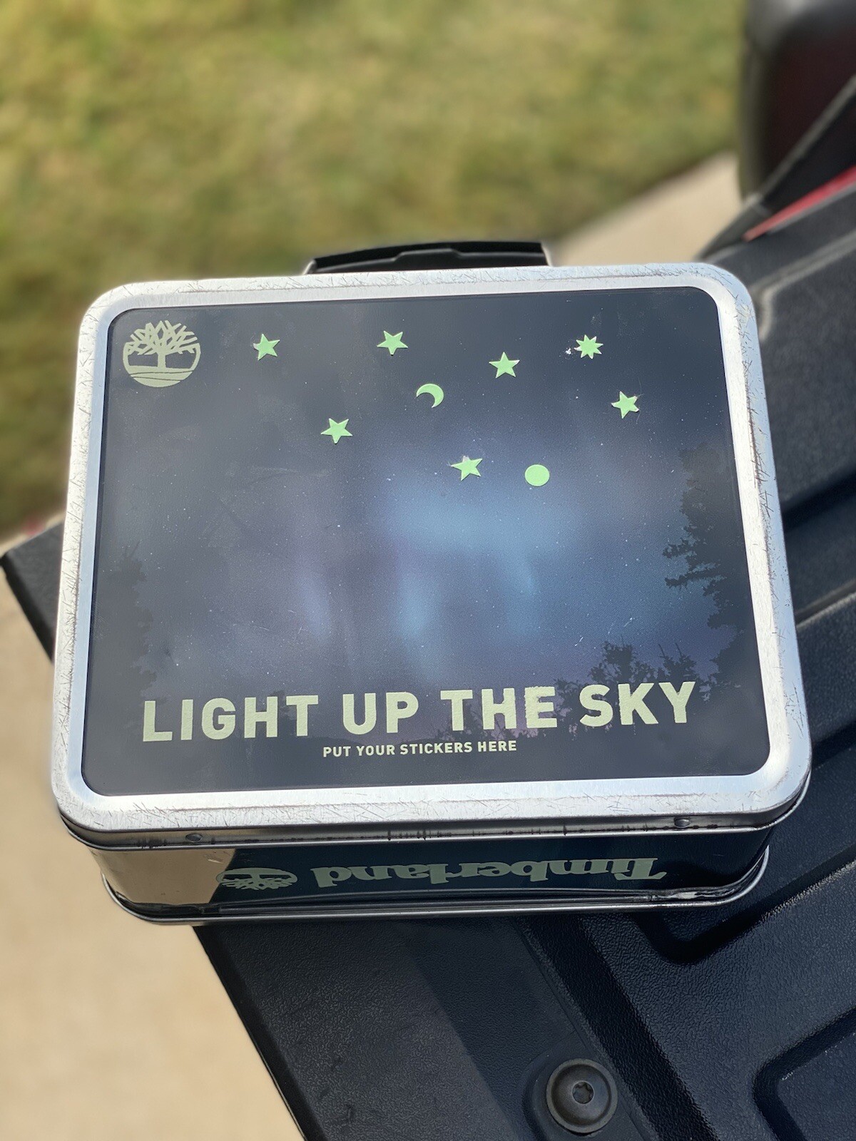 Vintage Y2K Space NASA Timberland Stars Light Up the Sky 2003 Metal Lunch Box