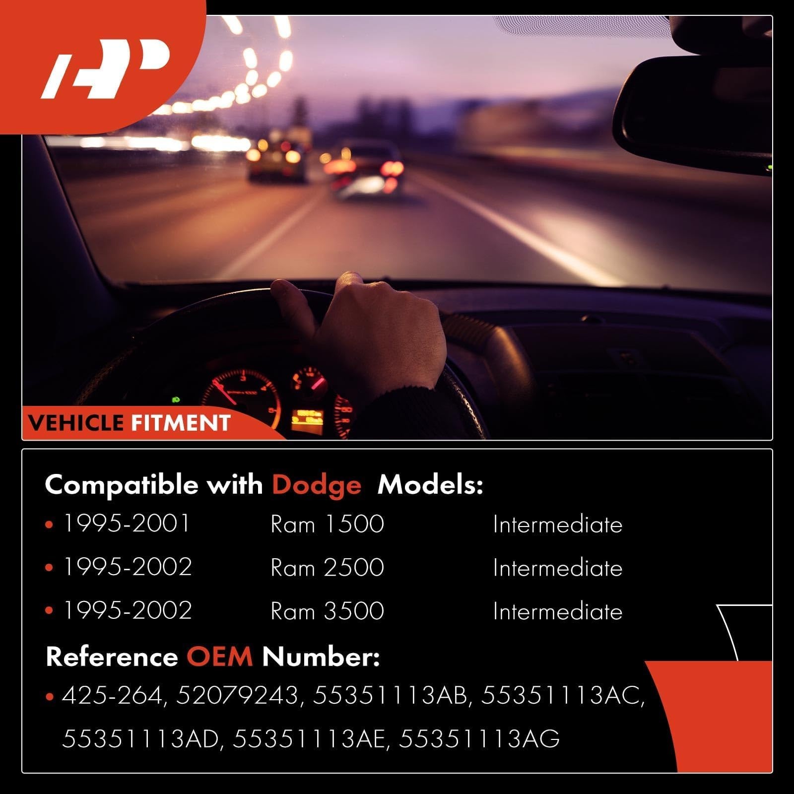A-Premium Intermediate Steering Shaft Steering Column Shaft Compatible with Dodg