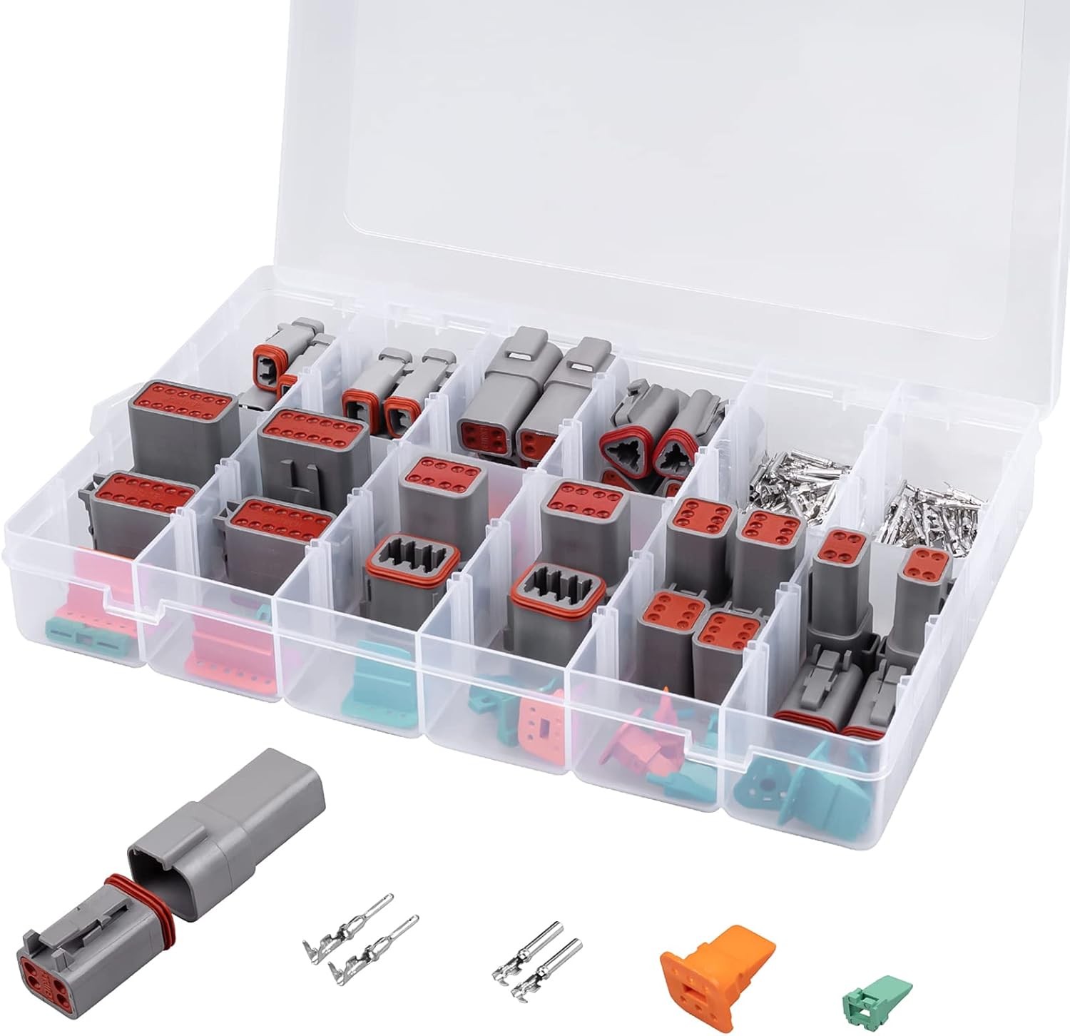 228 PCS Deutsch DT Connector Kit 2 3 4 6 8 12 Pin Gray Connector Assemblies