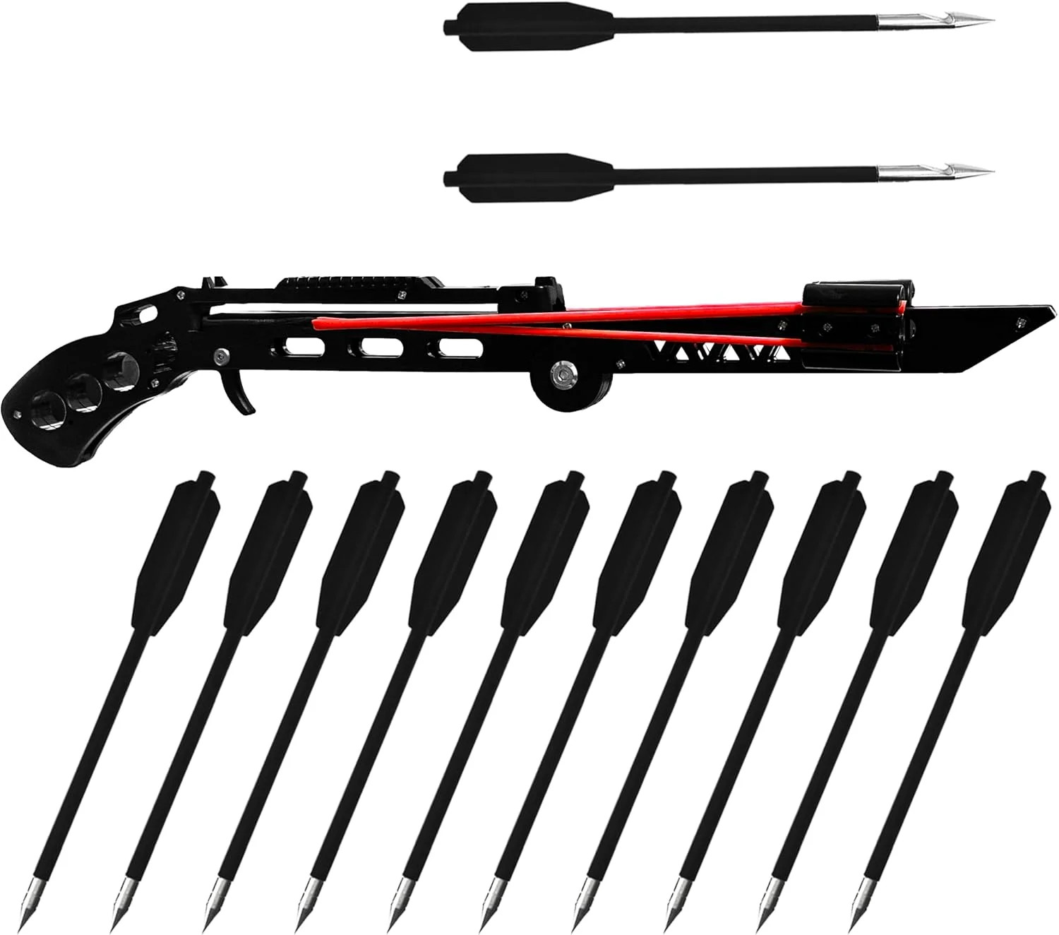 High-Velocity Dual Elastic Band Folding Crossbow Professional Training Portable