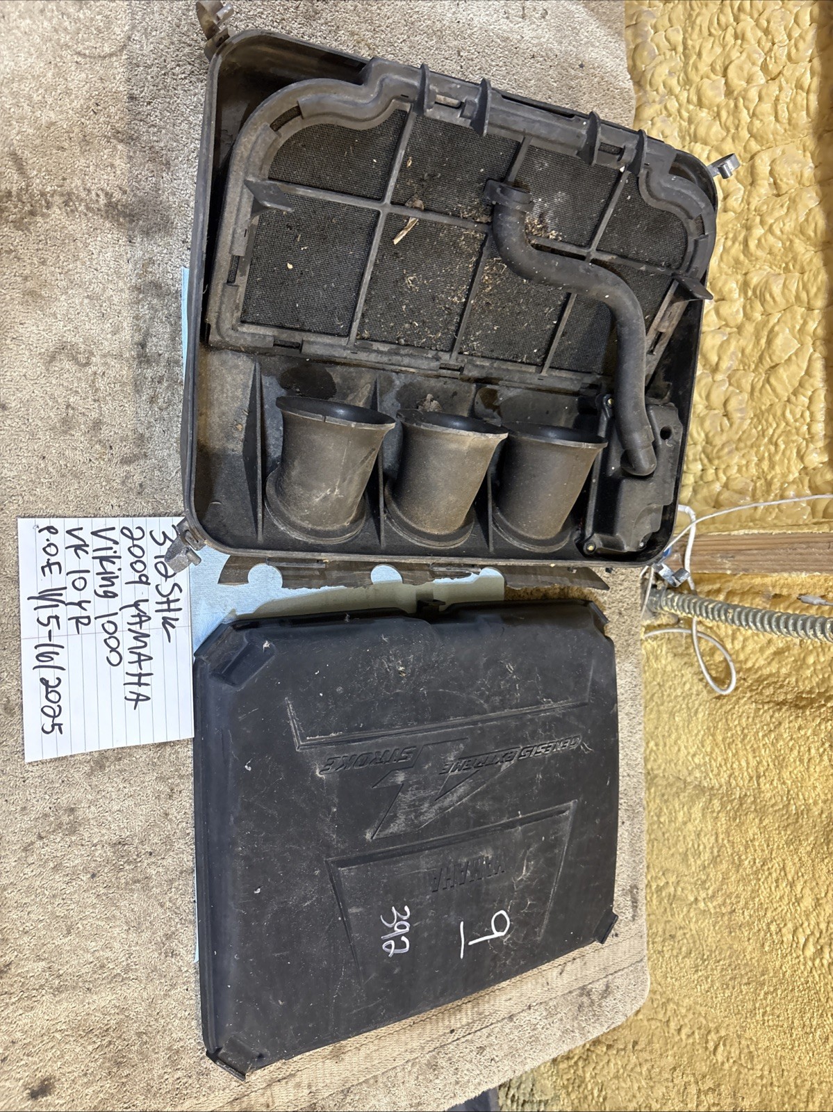 2009 Yamaha Viking 1000 VK 10 airbox air chamber with lid 392