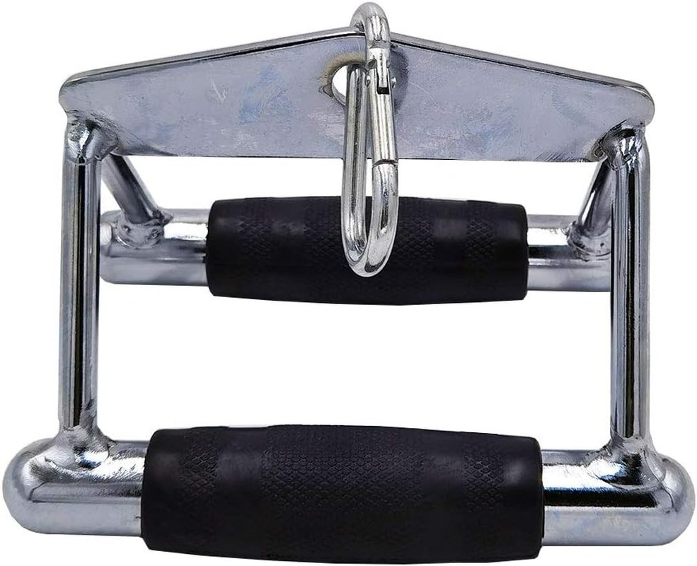 LAT Pull down Bar, Strength Training Deluxe Single Double D Handle Tricep Rope,