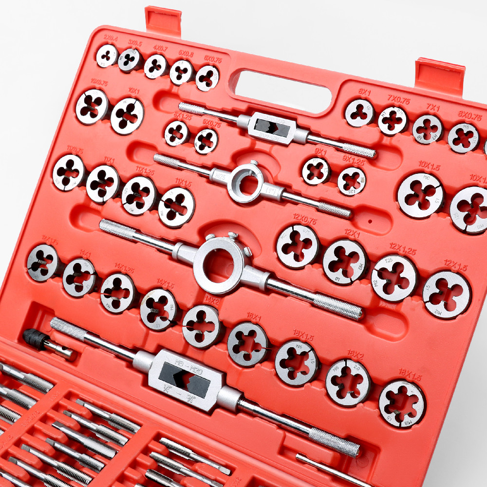 110 Piece Combination Tap And Die Set Screw Extractor Remover Chasing w/Case