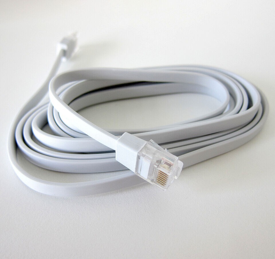 5 PACK!! OEM Google WiFi Router RJ45 Ethernet Network Flat Cable Cord White 6ft