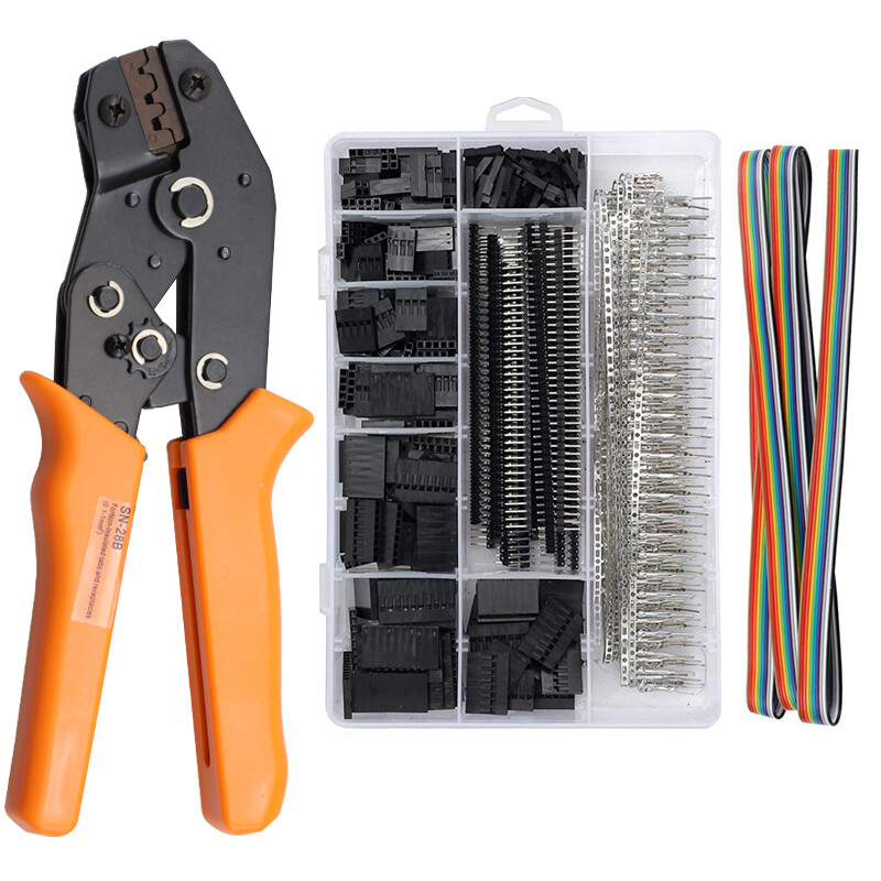 Dupont Connector Crimping Tool Kit Crimper Plier + 700PCS Male Female Terminals