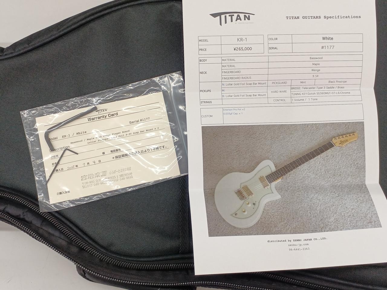 TITAN GUITARS KR-1 Custom Electric Guitar