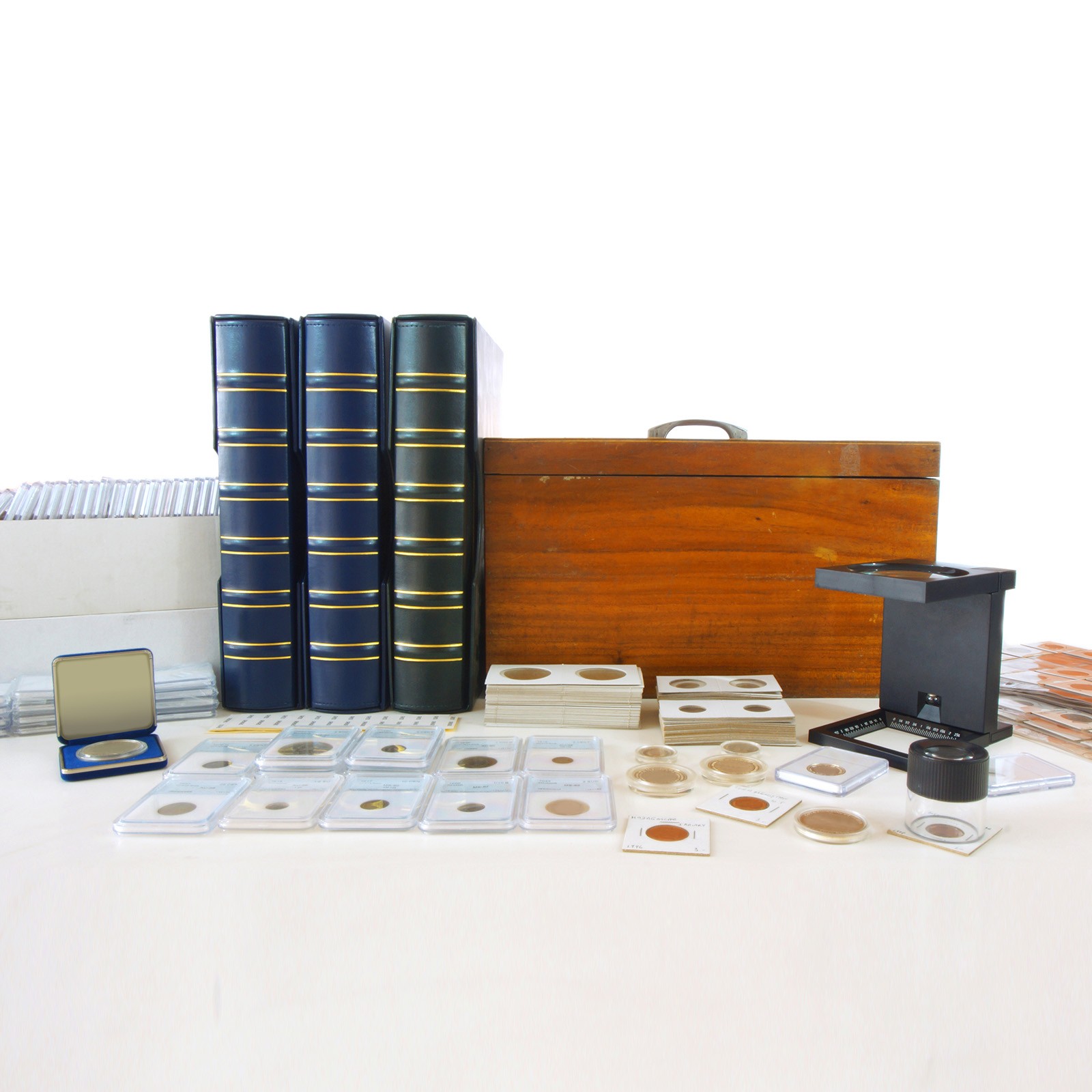 Coin Display Box, Suitable for 25mm Coins, Orange