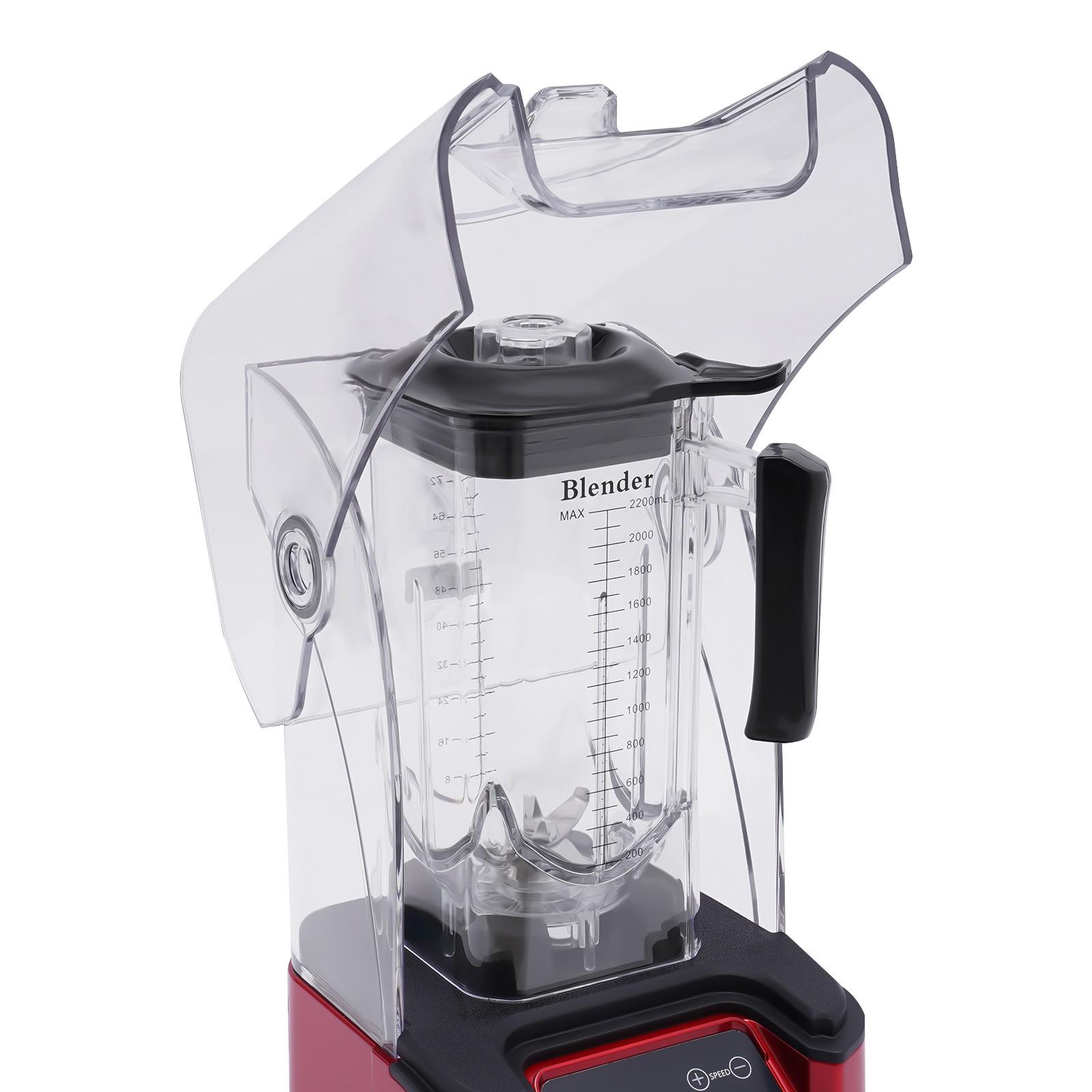 Commercial Professional Blender W/ Shield Quiet Sound Enclosure Timer 2200W