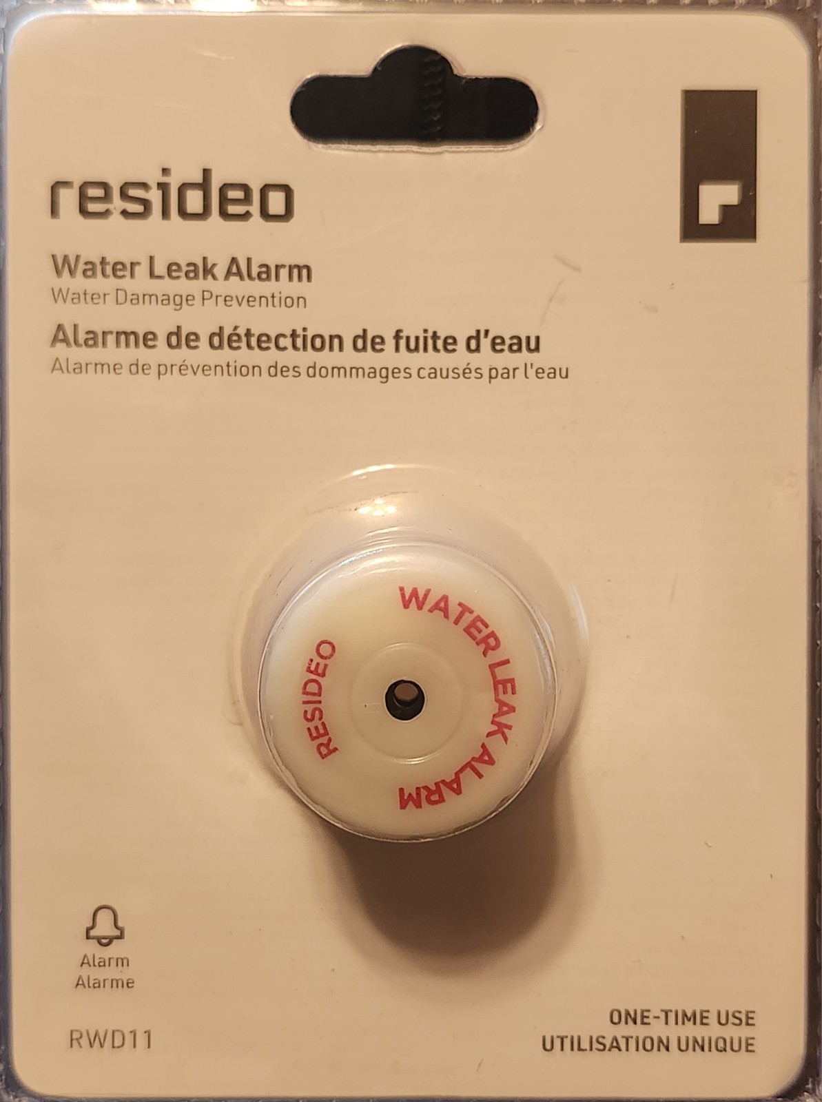 Resideo by Honeywell RWD11 Leak Detector Water Leak Alarm - 1-Pack