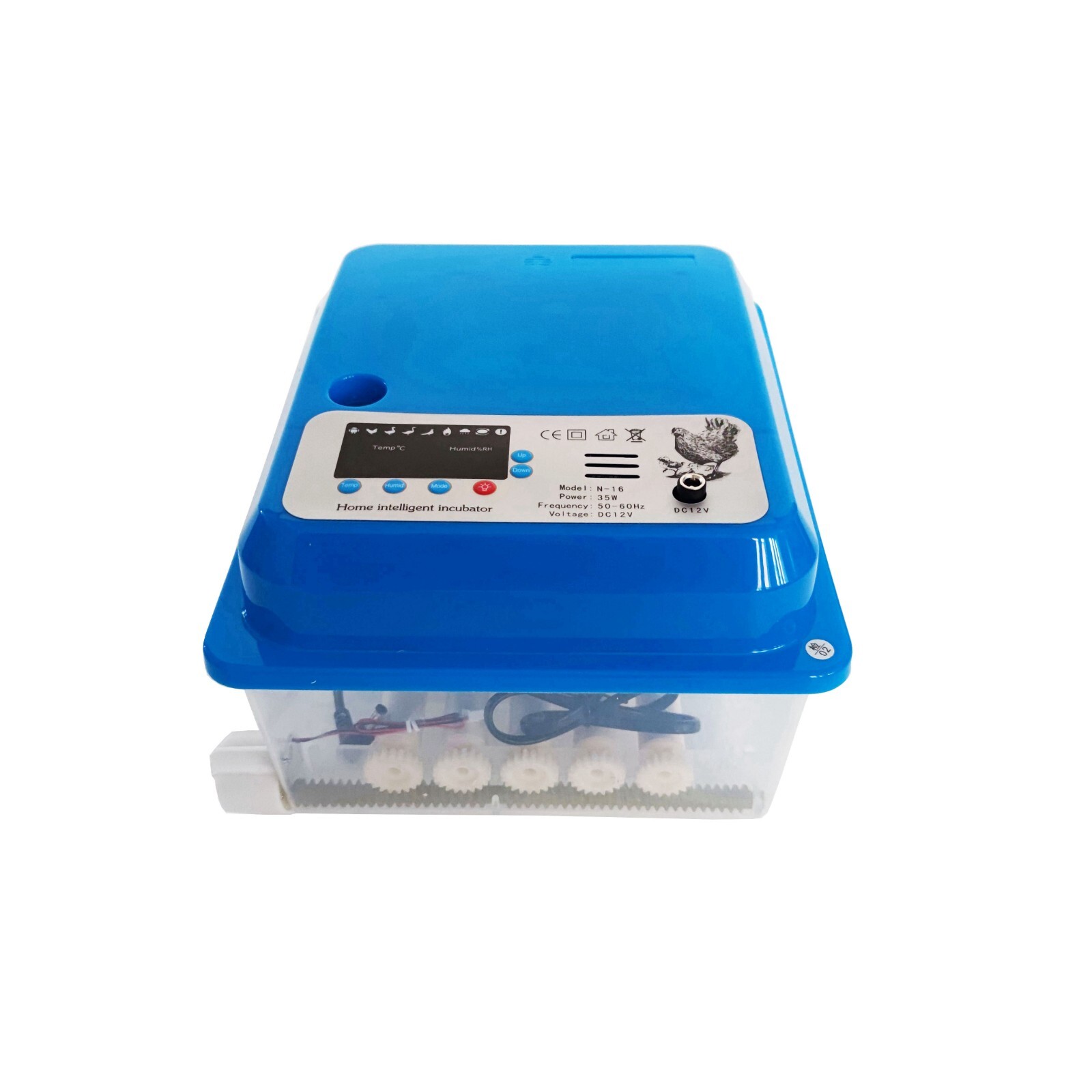 Bird Egg Incubator Poultry Hatcher Breeder Automatic Egg Turning 16 Eggs