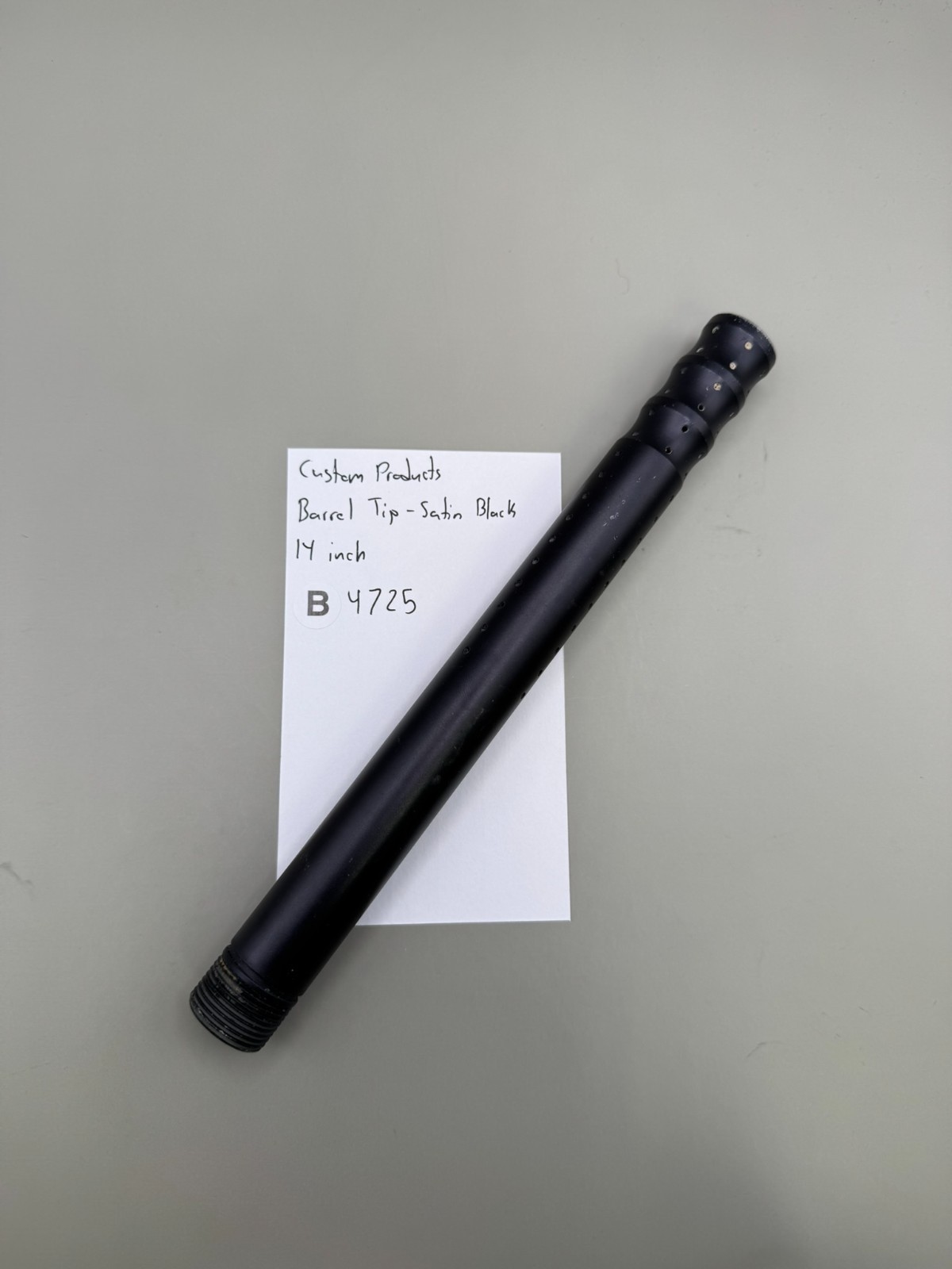 Custom Products Paintball Barrel Tip-Satin Black 14 inch