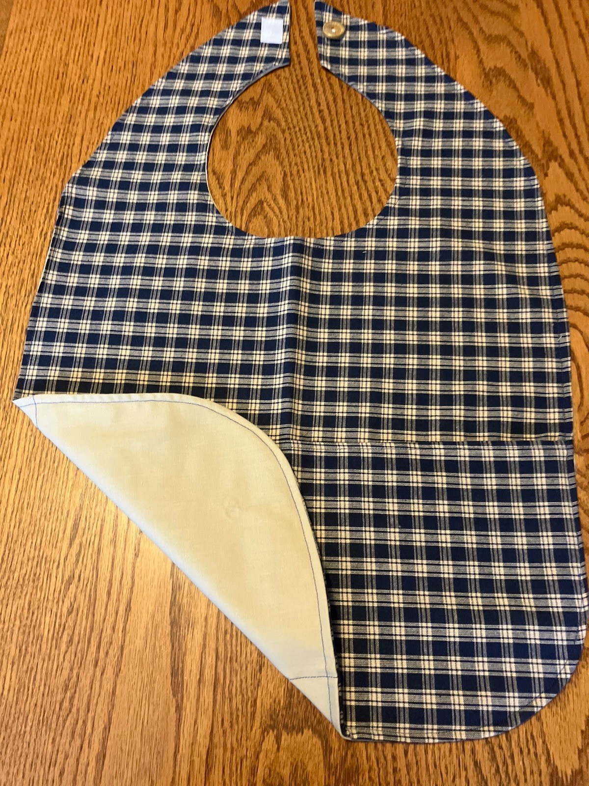 Adult Bib Clothing Protector with Pockets Handmade Elderly Handicapped Disabled