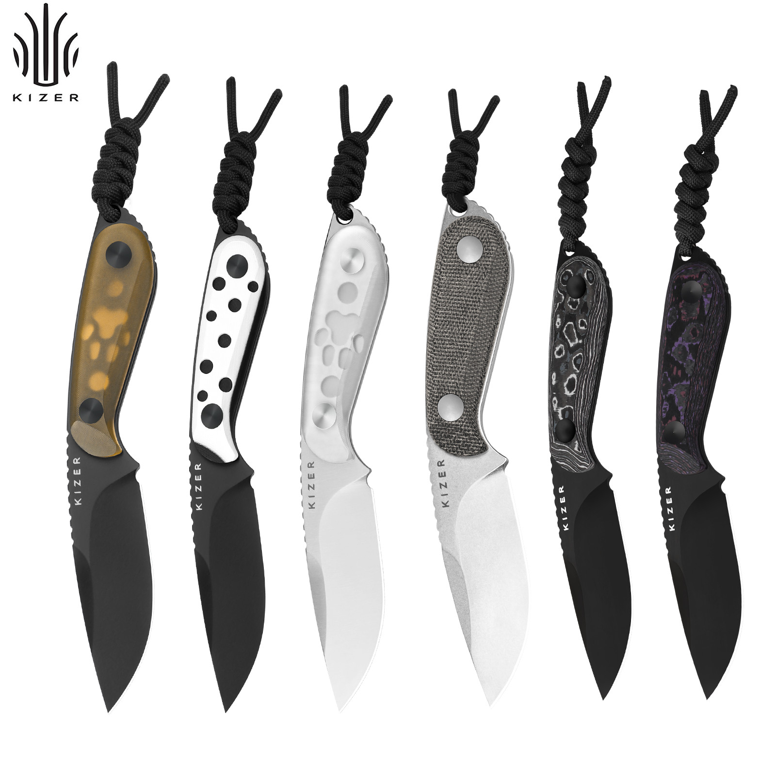Kizer Buddy Compact EDC Fixed Blade Knife Multiple materials With Sheath