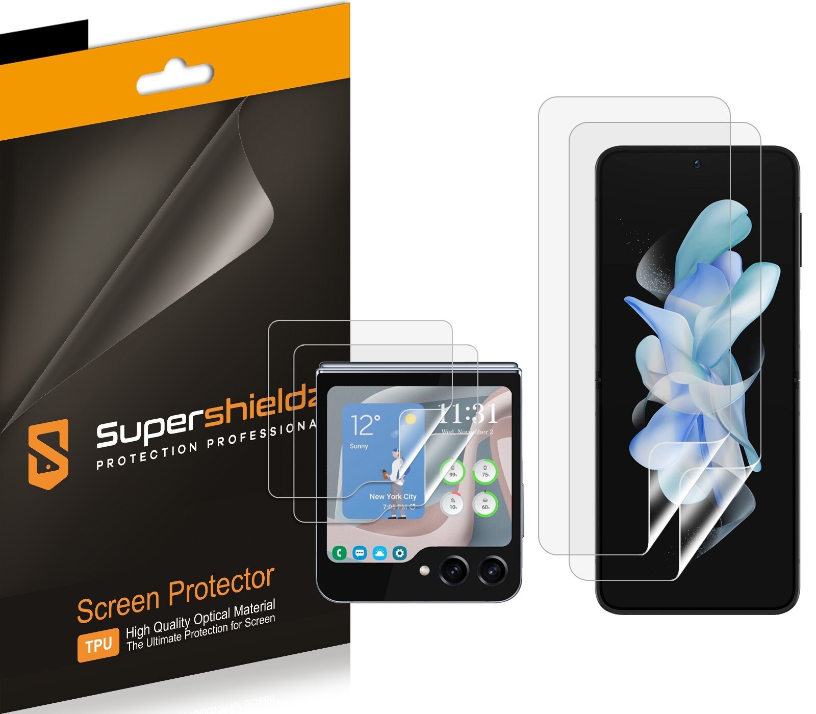 2X Supershieldz Clear Screen Protector for Samsung Galaxy Z Flip 5 (TPU)