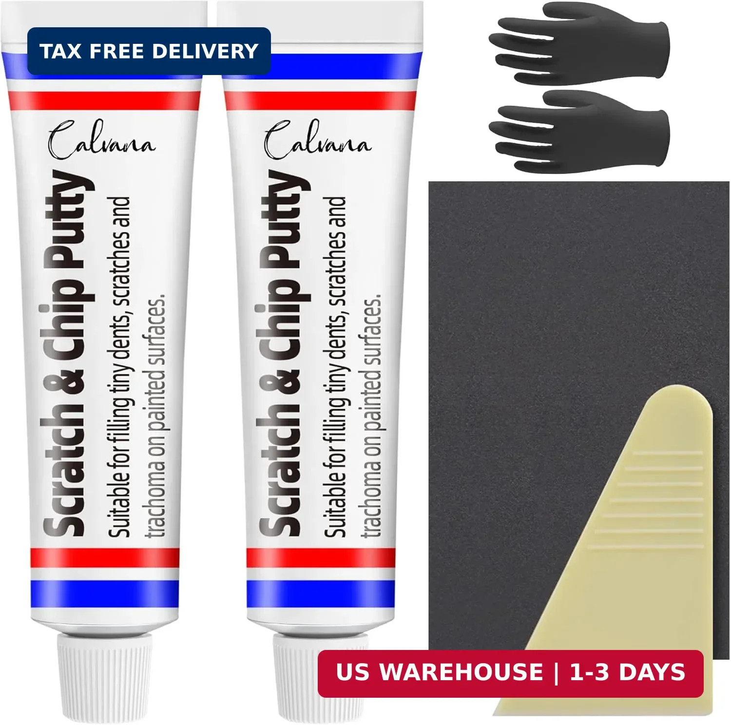 Calvana (2 Pack) 20g Car Body Filler Repair Kit, Automotive Putty Scratch Filler