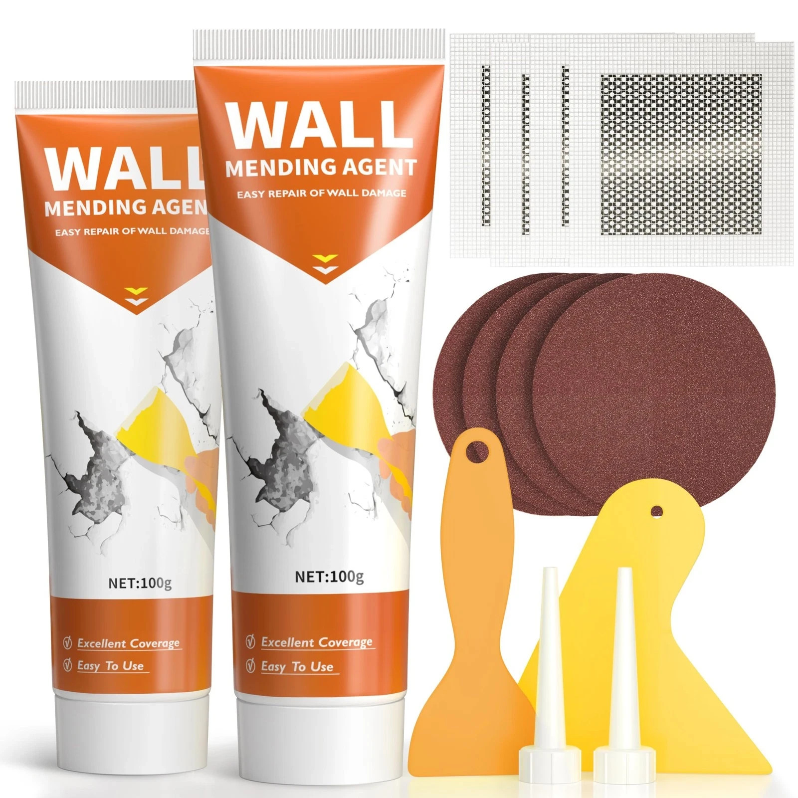 2 Pack Drywall Repair Kit Wall Patch Repair Crack Hole Filler Plaster Repair