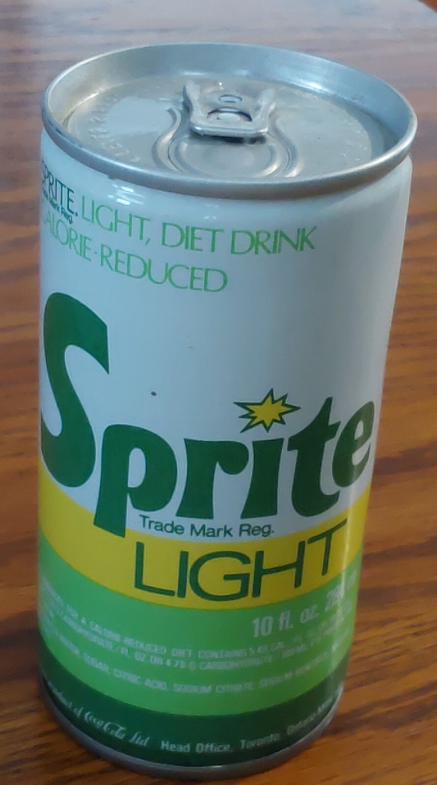 SPRITE LIGHT VINTAGE SODA CAN 10 OZ. EMPTY