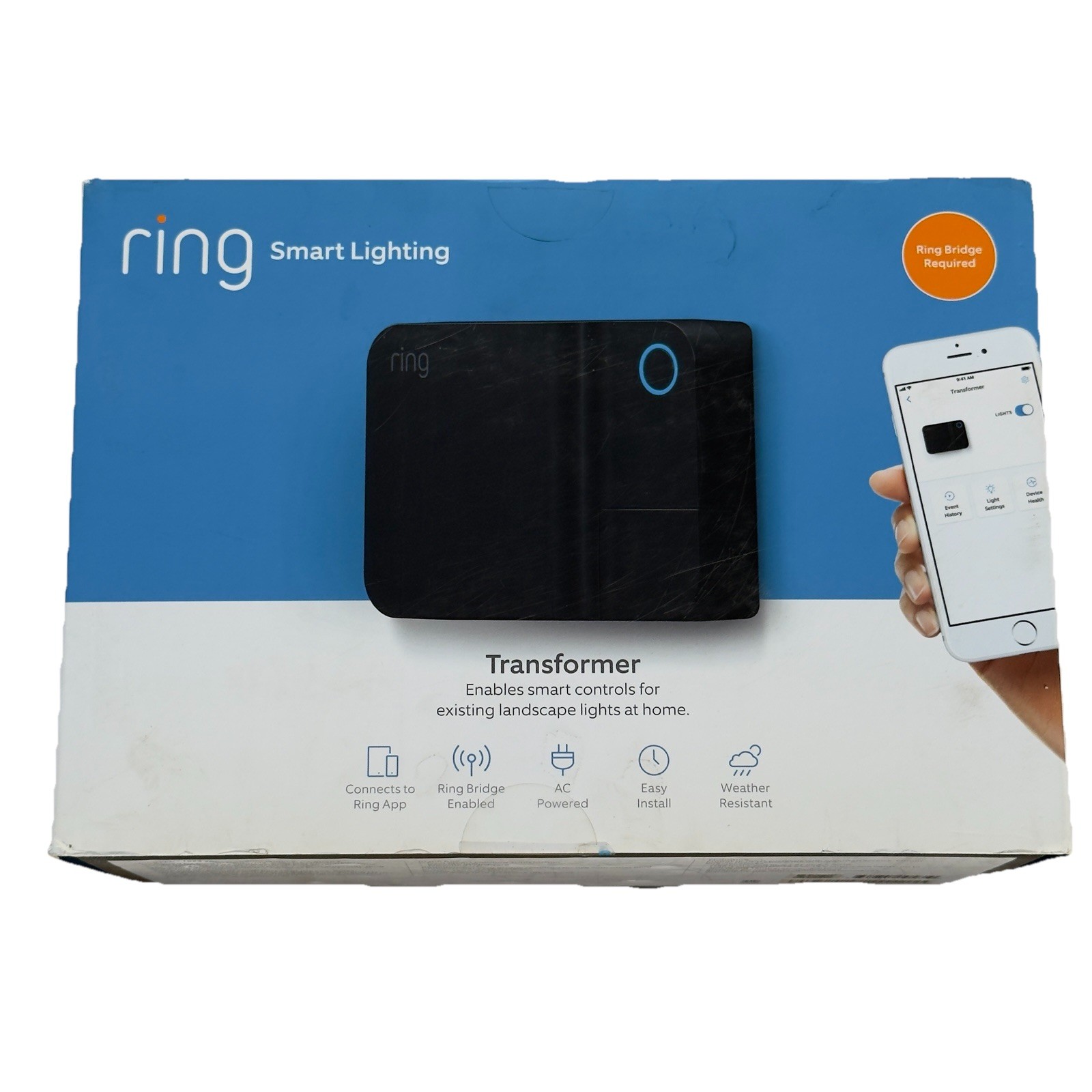 Ring Smart Lighting Transformer Black, App Control, Alexa Compatible