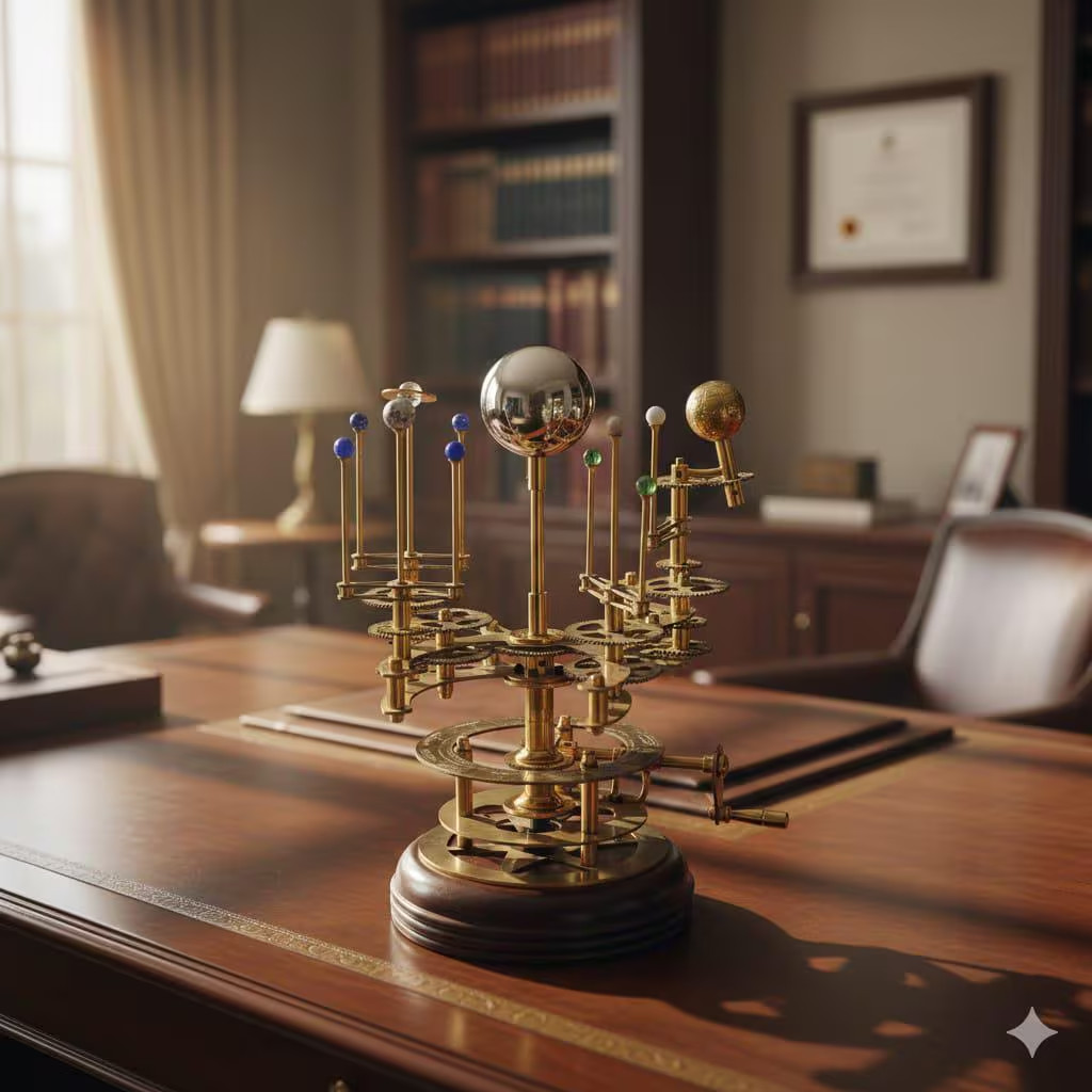 Orrery Solar System Model – Mechanical Steampunk Planetarium Display