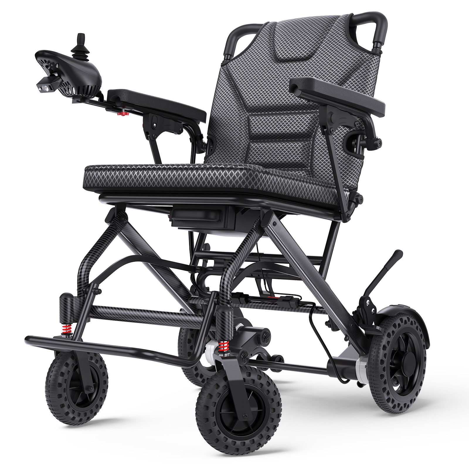 Used 35lbs Lightweight Electric Wheelchair with Wide Seat 18.5" 12Ah Foldable