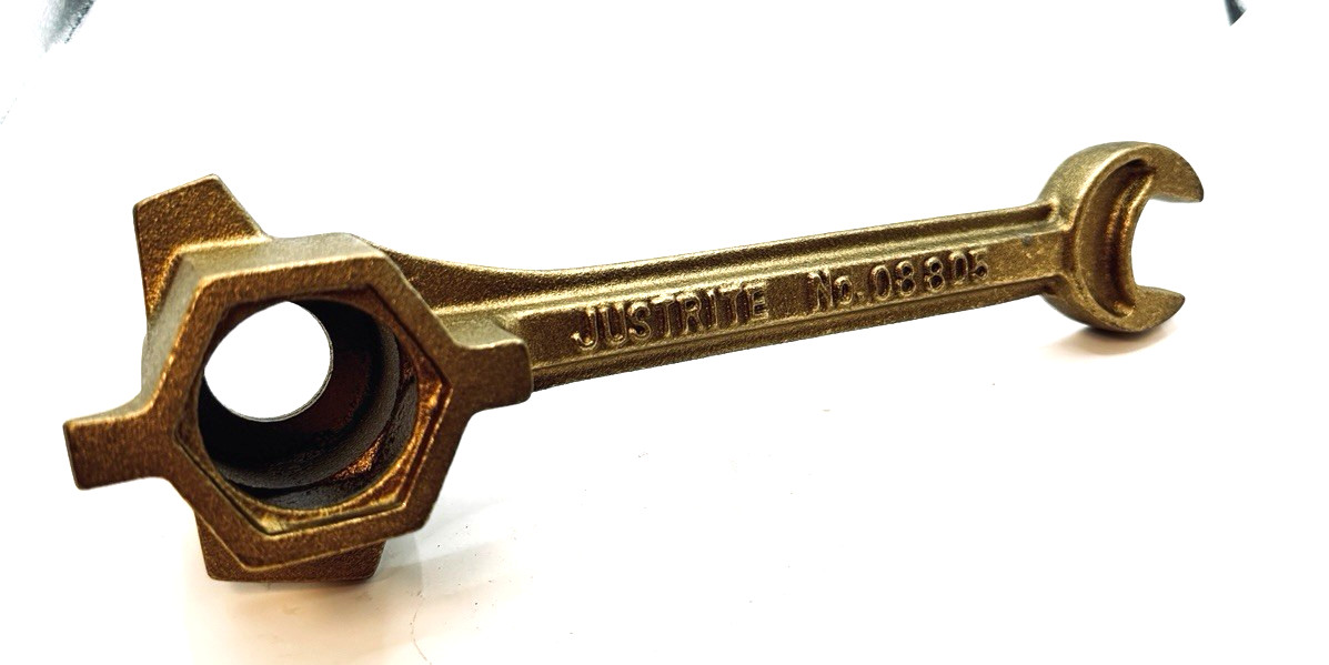 NEW Justrite No. 08805 Brass Alloy Bung Wrench 11-inch Non-Spark