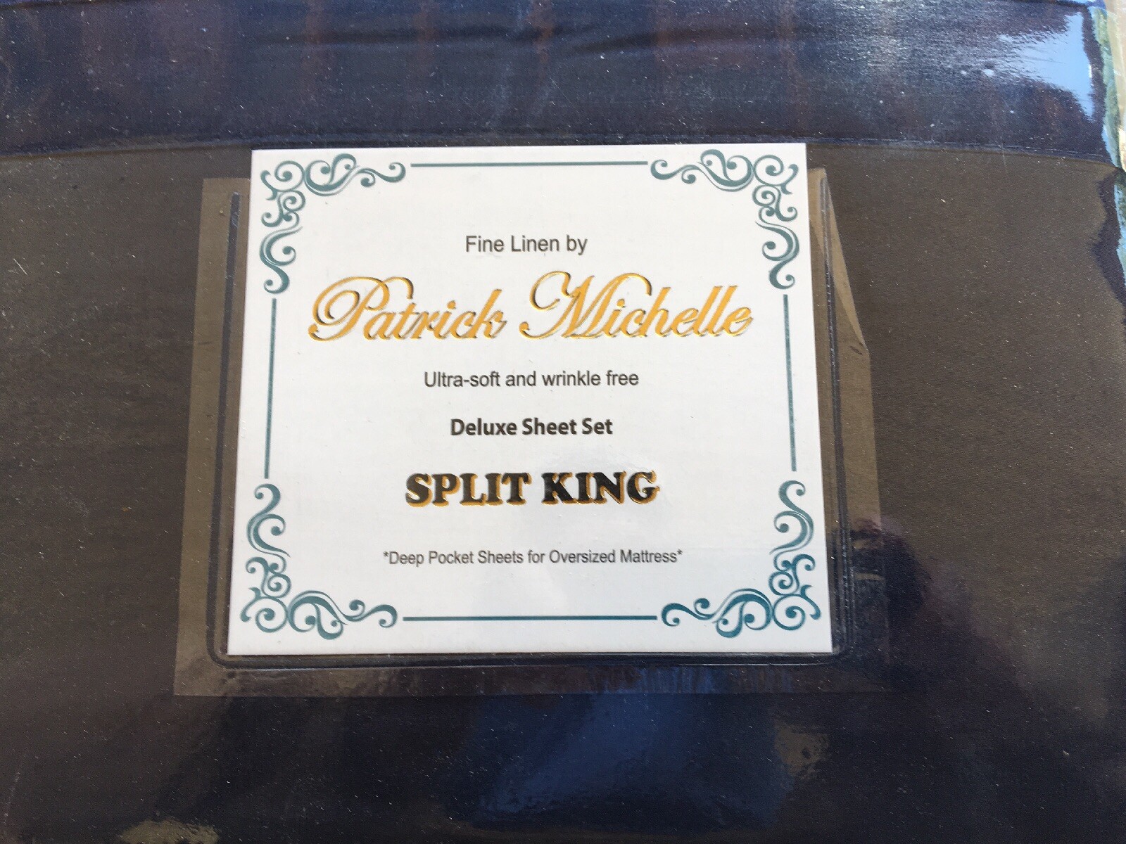 NEW Patrick Michelle bed sheets Split King