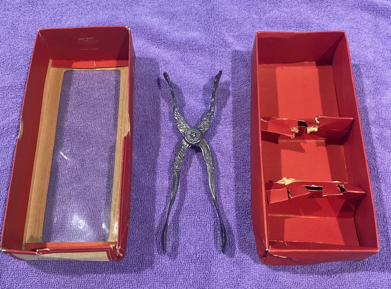 RARE ART NOUVEAU A F SWEDEN 🇸🇪 BRASSY CLAW SALAD🥗🍅- PASTRY🍪 SCISSOR TONGS