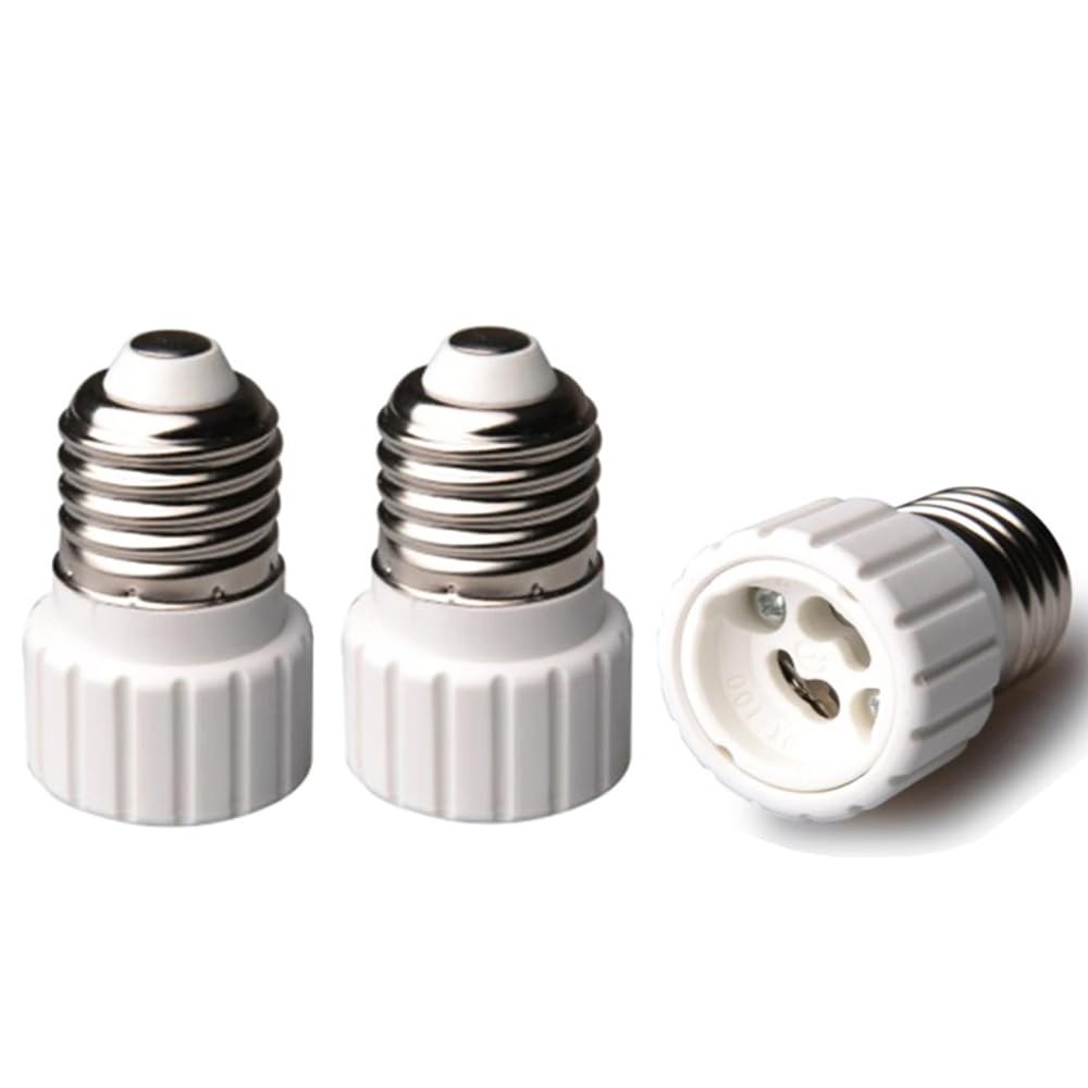 E26/E27 to GU10 Adapter,GU10 Ceramic Socket Converters for GU10 Halogen Bulb,...