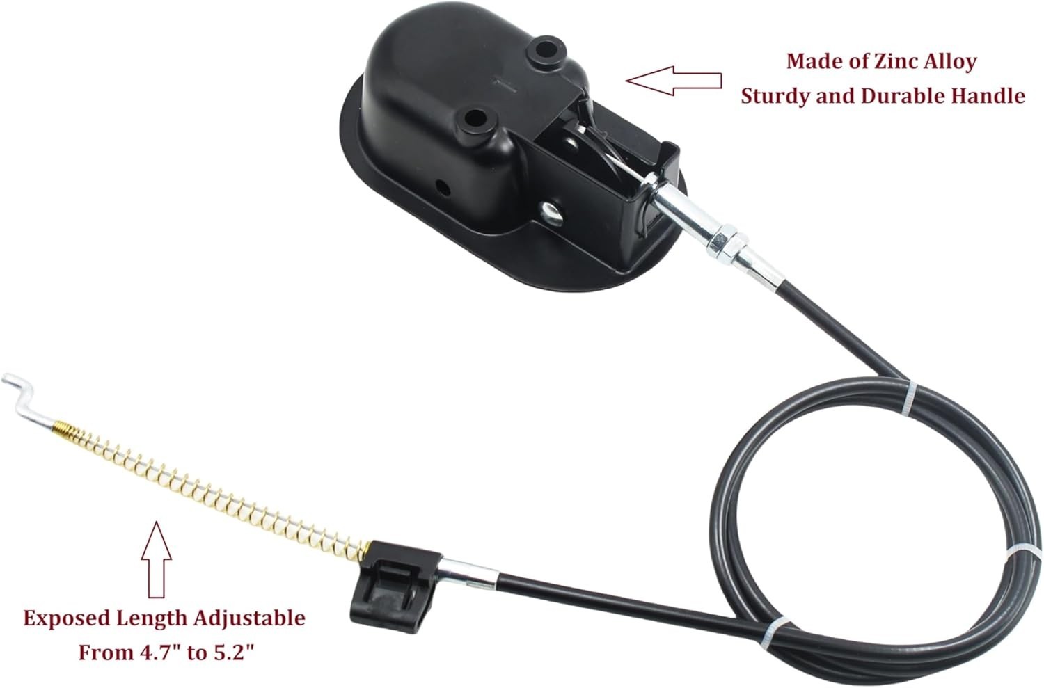 Universal Heavy-Duty Metal Pull Recliner Handle with Cable Exposed Adjustable...