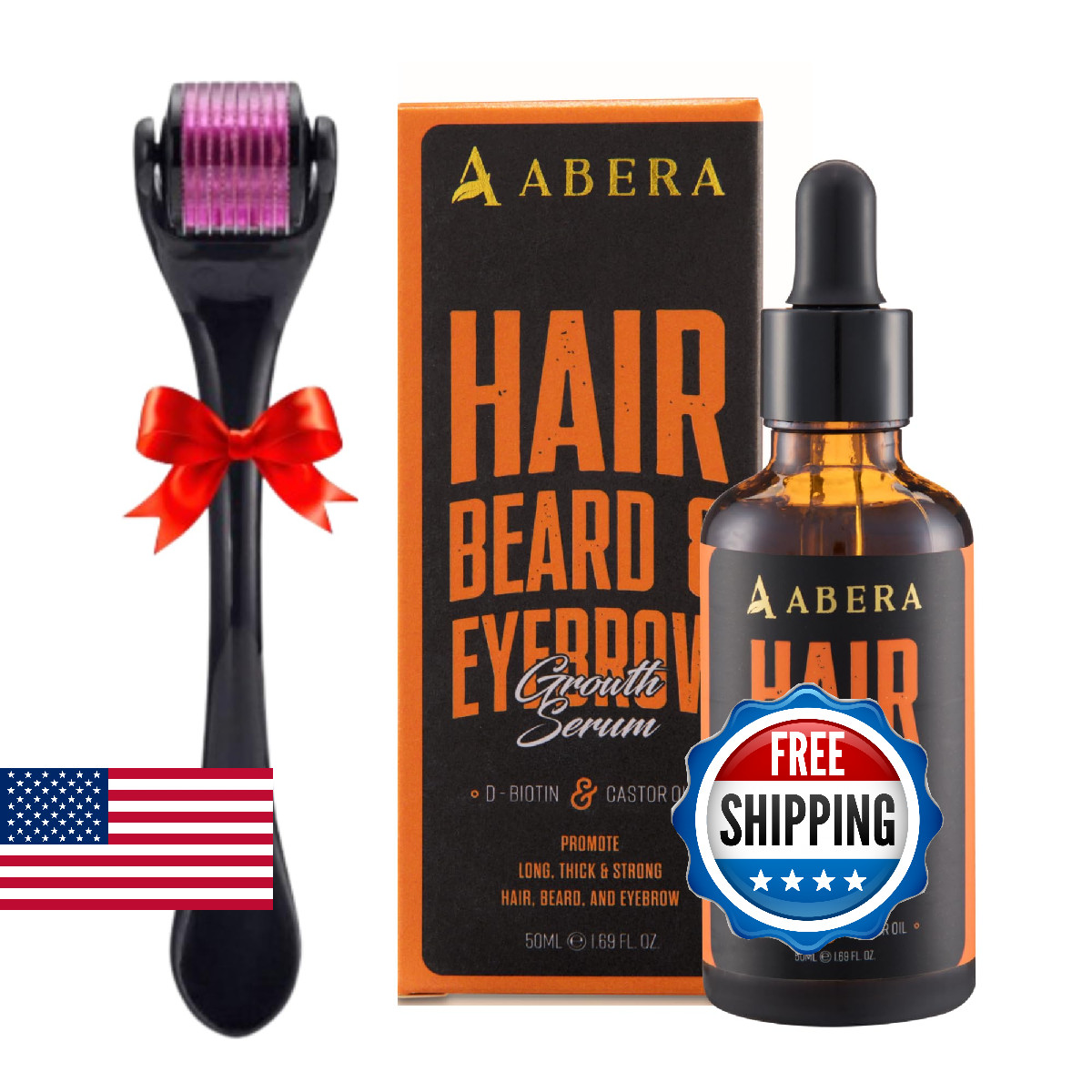 Abera Hair Growth Serum for Hair Loss, Natural Hair Regrowth Treatment for Hair