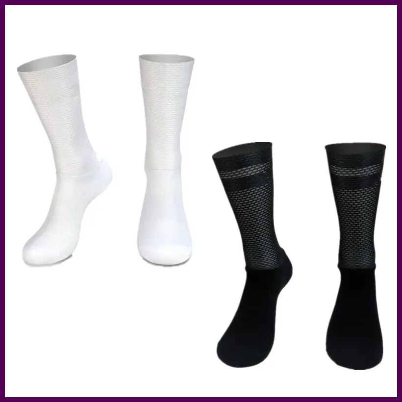 New Pro Team Aero Socks Anti Slip Silicone Cycling Socks Men Bicycle Sport