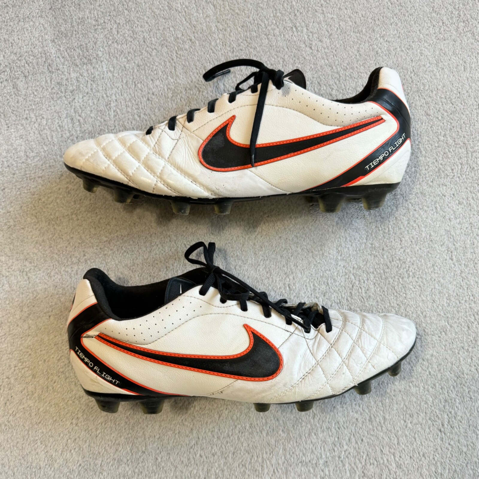 Nike Tiempo Flight FG 2012 Leather Football Boots Soccer Cleats US 11.5 EUR 45.5