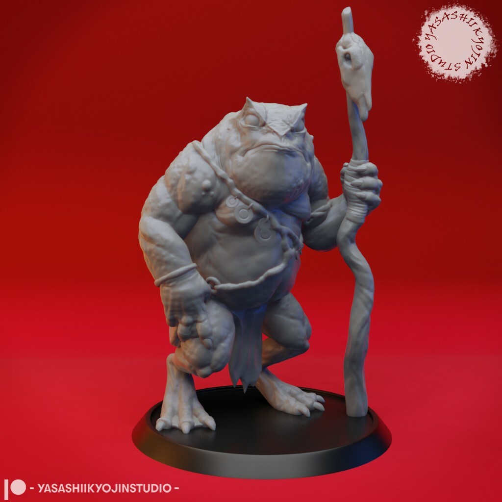 Slaad Green - Yasashii - Monster Dungeons and Dragons 32mm Fantasy D&D Roleplay