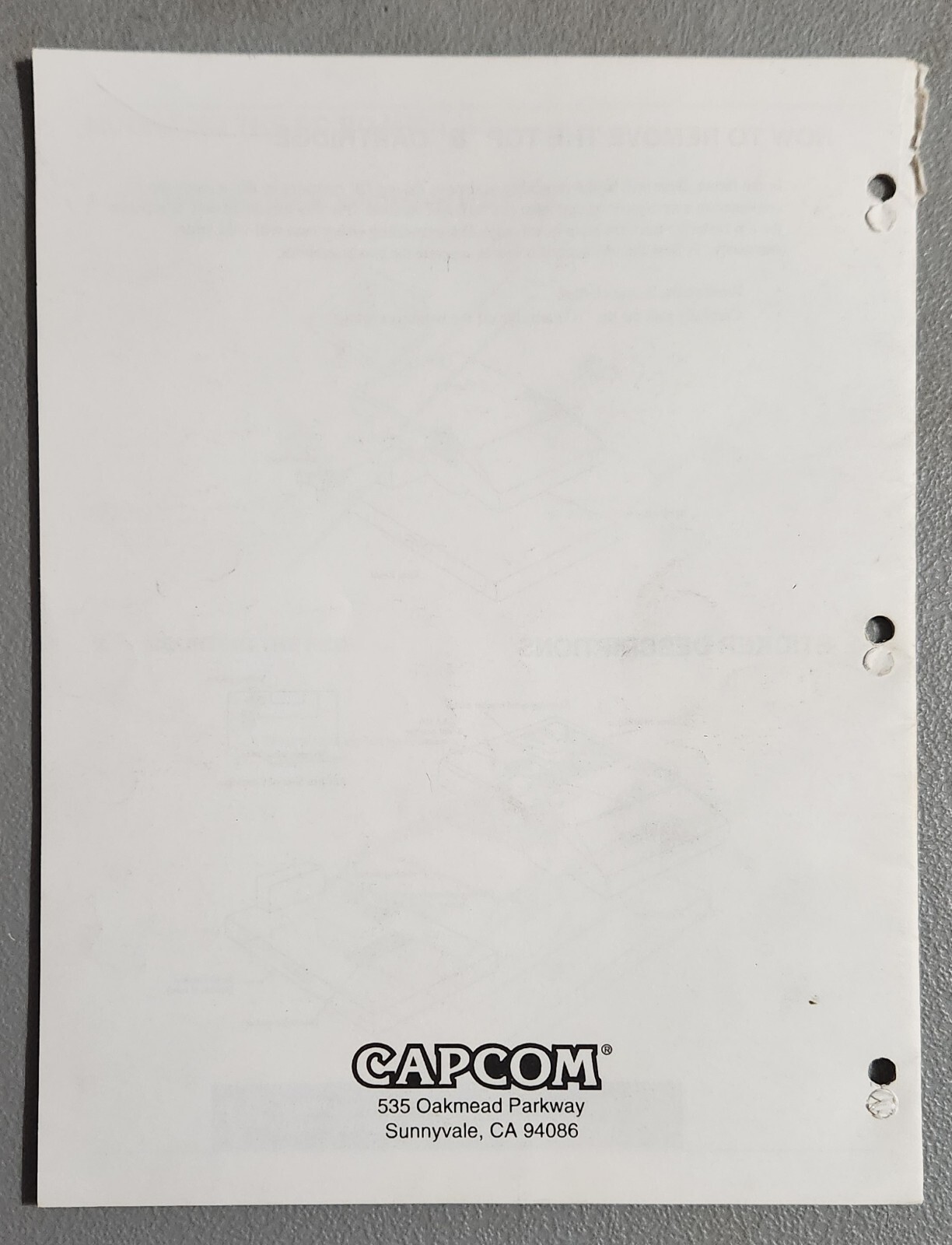 Alien Vs Predator Capcom Arcade Video Game Manual
