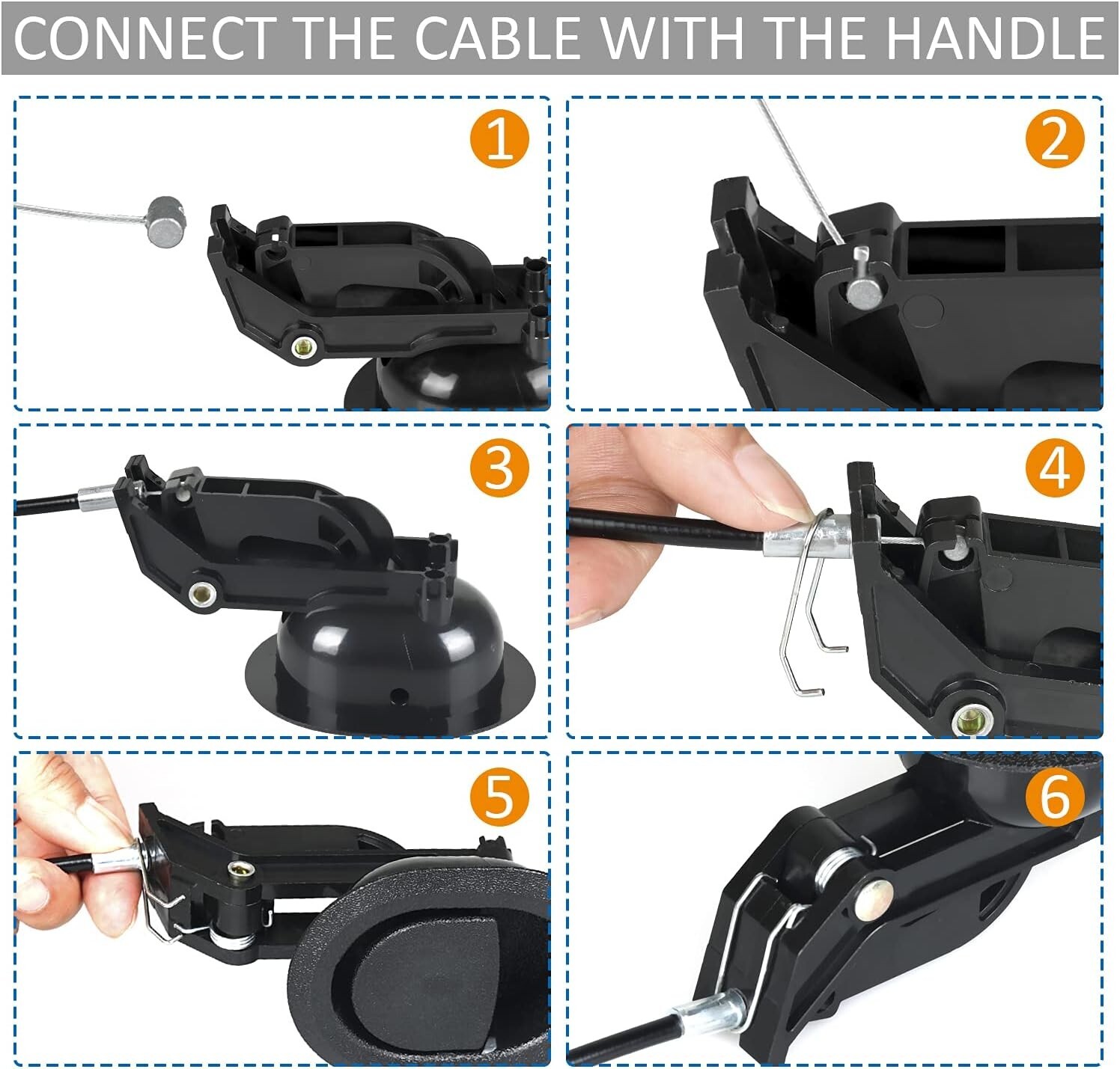 Recliner Mechanism Parts Plastic Metal Handle Cable Replacement Kit for Sofa